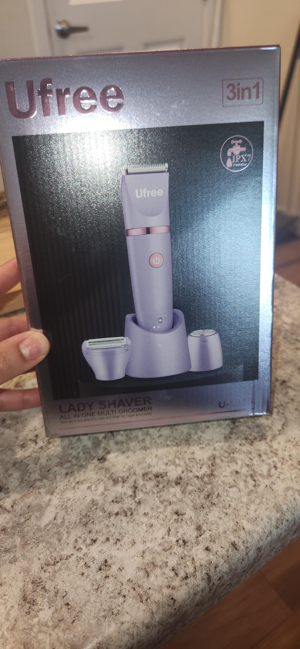 Ufree Bikini Trimmer Electric Razors for Women, Rechargeable Pubic Body Hair Trimmer Electric Shaver for Legs Body Hair, Bikini Shaver IPX7 Waterproof, Gifts for Women, Purple - Customer Photo 1