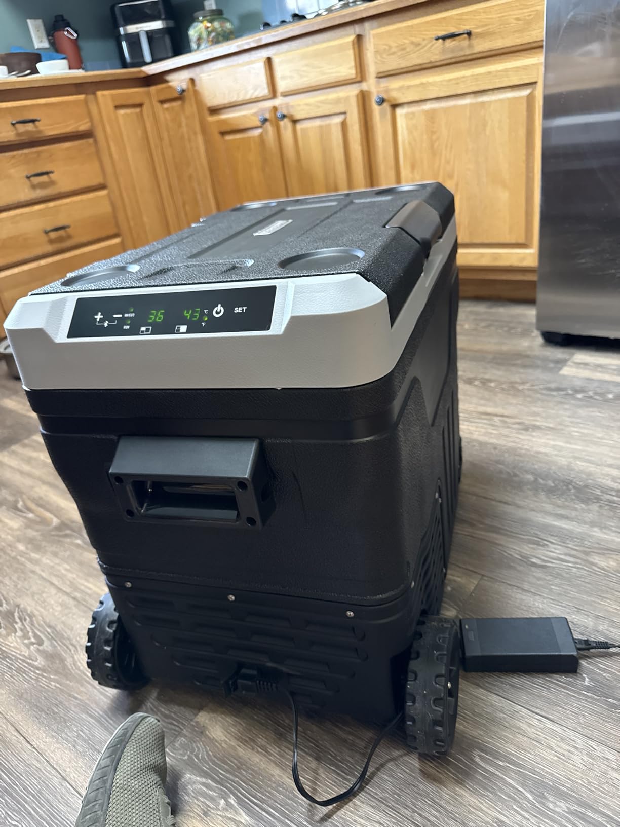 EUHOMY 12 Volt Refrigerator, 53QT(50L) Electric Cooler, Portable Freezer 12V/24V DC 100-240V AC, 12V Fridge -4℉~68℉, 12V Cooler with Wheels & 2 Baskets for Travel, Truck, Boat, Camping Customer Review EUHOMY 12 Volt Refrigerator, 53QT(50L) Electric Cooler, Portable Freezer 12V/24V DC 100-240V AC, 12V Fridge -4℉~68℉, 12V Cooler with Wheels & 2 Baskets for Travel, Truck, Boat, Camping - Customer Photo 2