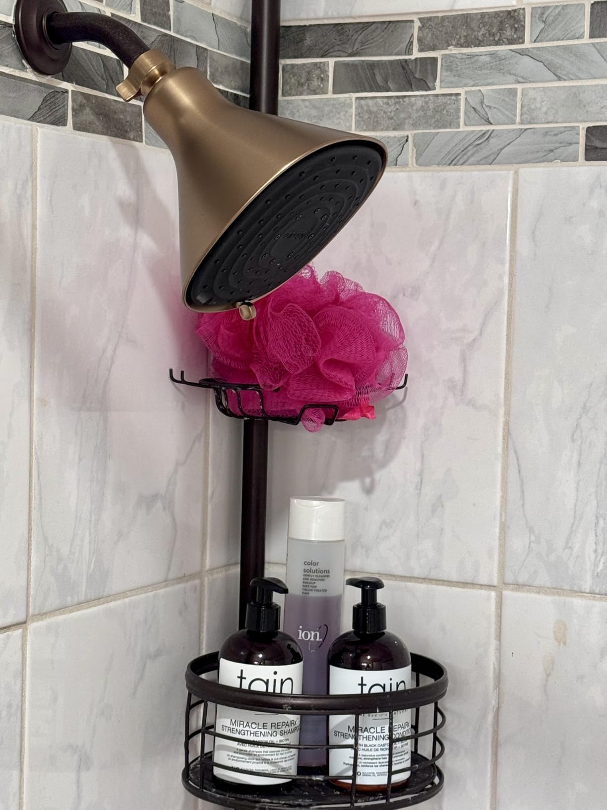 Canopy Filtered Shower Head - High Pressure Shower Head Filter for Hard Water - Shower Filter To Remove Impurities for Healthier Scalp, Skin & Hair - Support Hair Growth & Minimize Breakage - Nickel - Customer Photo 1