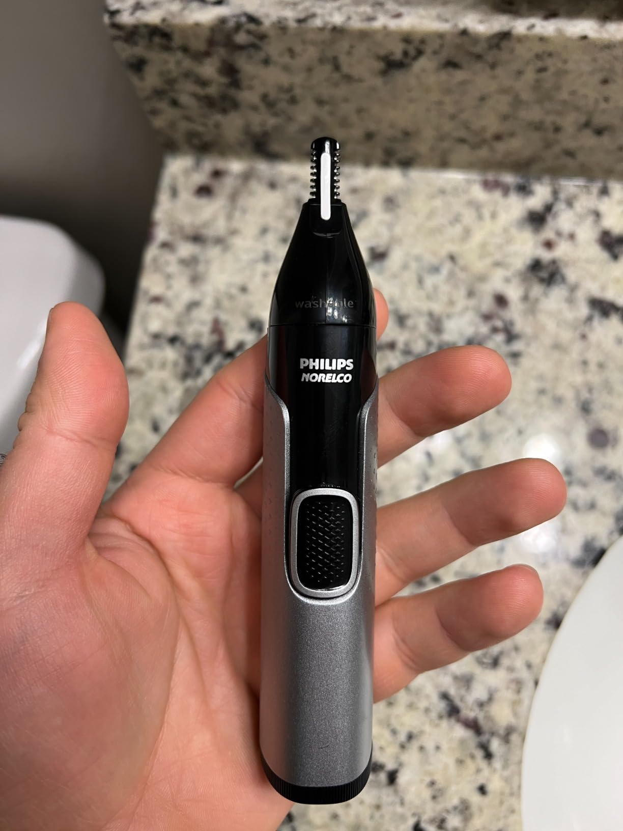 Norelco Philips Nose Trimmer 5000 for Nose, Ears, Eyebrows Trimming Kit, NT5600/62 - Customer Photo 1