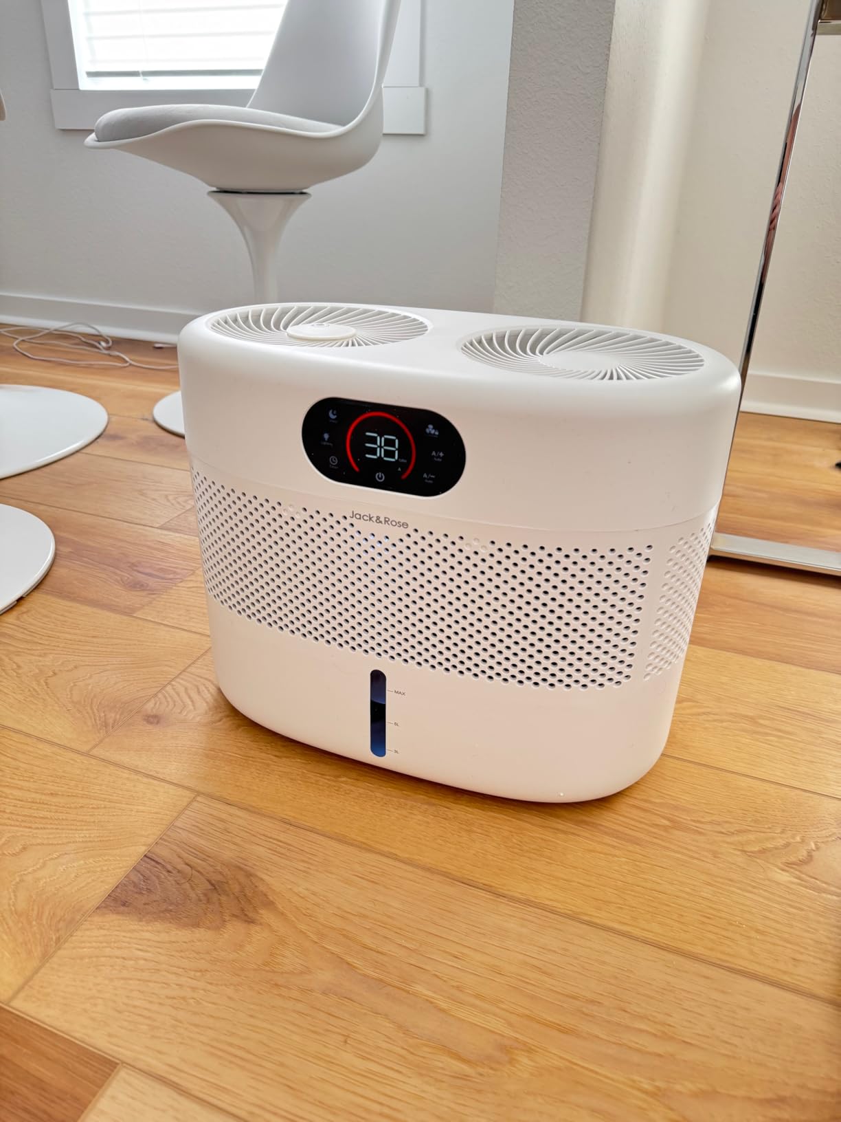 Reuseable Wick Evaporative Humidifier for Bedroom Quiet Healthy Baby Humidifier, No White Dust, Evaporative Humidifier Large Room 800ml/h 3 Speeds, 2 Gal, Timing, Auto Shut off - Customer Photo 1