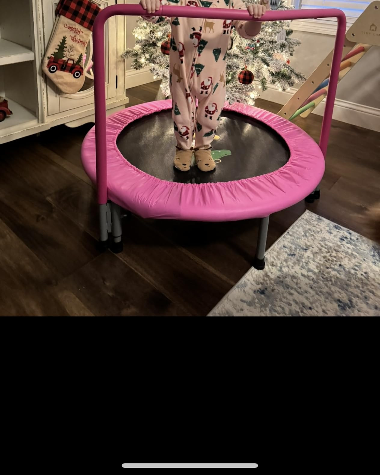 BCAN 36'' Mini Folding Ages 2 to 5 Toddler Trampoline with Handle for Kids, Two Ways to Assemble The Handle, Indoor/Garden Toddlers Trampoline with Super Safe Cover for Toddlers - Customer Photo 1