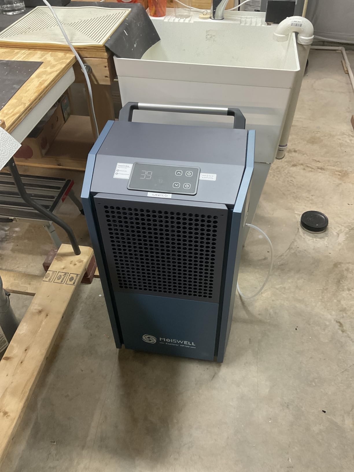 250 Pints Commercial Dehumidifier with Pump for Large Spaces, Industrial Heavy Duty Dehumidifiers with Drain Hose for Basements Warehouse Water Damage Restoration, 5-Year Warranty - Customer Photo 2