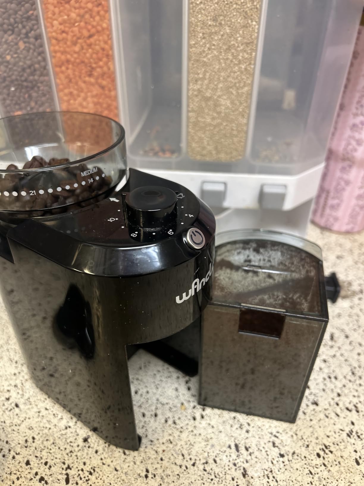 Wancle Electric Burr Coffee Grinder - Adjustable with 28 Precise Grind Settings for 12 Cups - Professional Coffee Bean Grinder (Plastic, Black) - Customer Photo 1