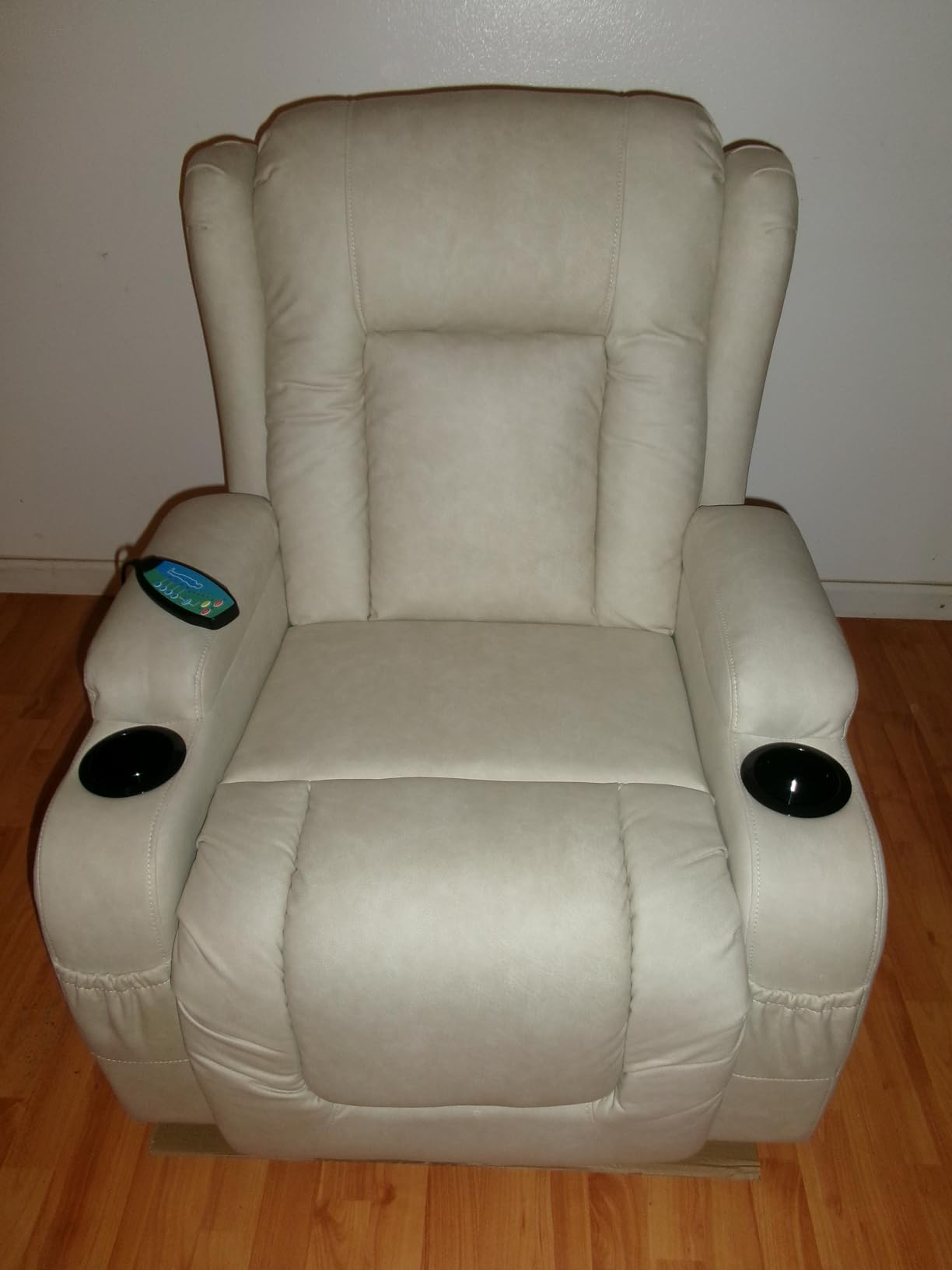 Best Choice Products PU Leather Electric Power Lift Chair, Recliner Massage Chair, Adjustable Furniture for Back, Legs w/ 3 Positions, USB Port, Heat, Cupholders, Easy-to-Reach Side Button - Gray - Customer Photo 4