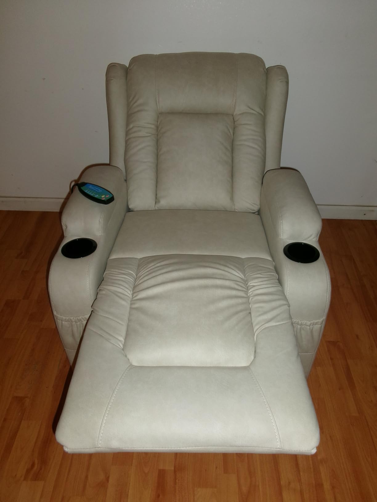 Best Choice Products PU Leather Electric Power Lift Chair, Recliner Massage Chair, Adjustable Furniture for Back, Legs w/ 3 Positions, USB Port, Heat, Cupholders, Easy-to-Reach Side Button - Gray - Customer Photo 5