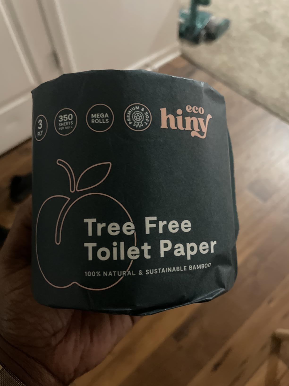 ecoHiny Premium & Soft Bamboo Toilet Paper | 6 Mega Rolls, 3 PLY & 350 Sheets | FSC Certified, PFAS Free, BPA Free, Septic Safe | Eco Friendly & Tree Free Toilet Tissues | Plastic Free Packaging - Customer Photo 1