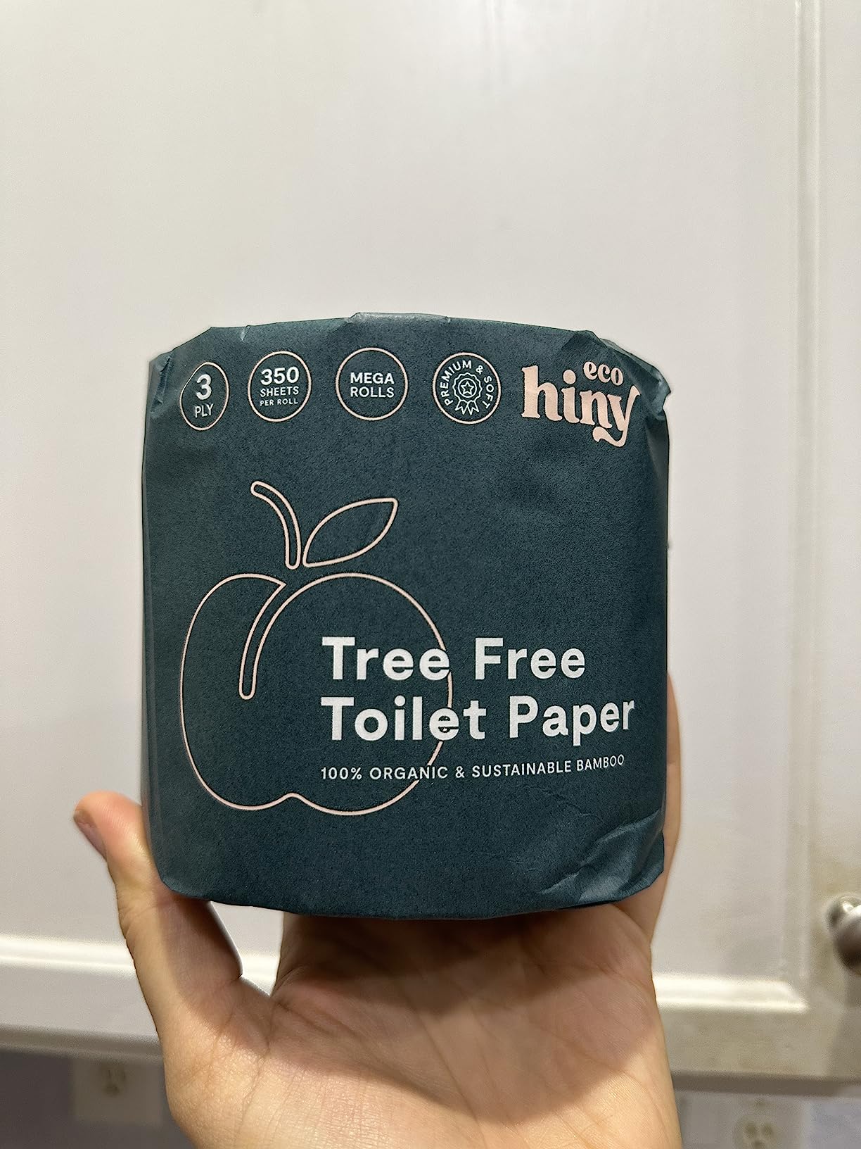 ecoHiny Premium & Soft Bamboo Toilet Paper | 6 Mega Rolls, 3 PLY & 350 Sheets | FSC Certified, PFAS Free, BPA Free, Septic Safe | Eco Friendly & Tree Free Toilet Tissues | Plastic Free Packaging - Customer Photo 2