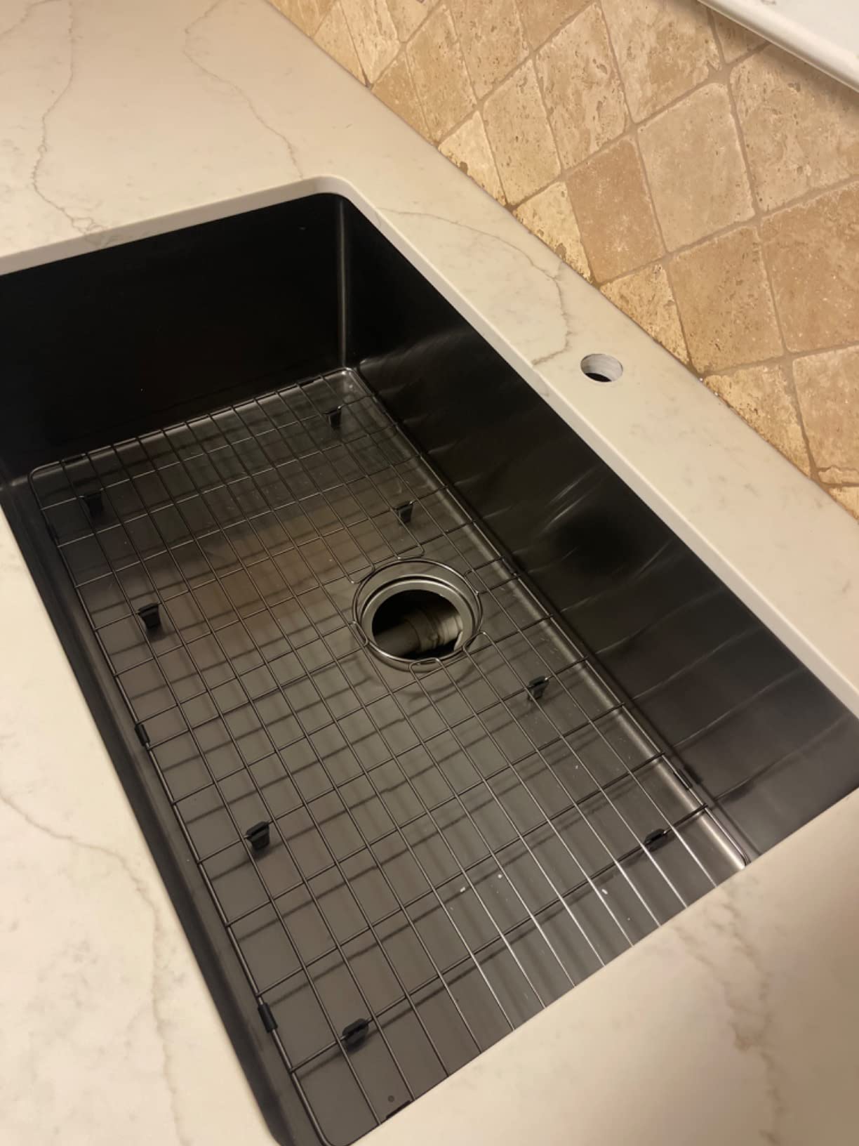 28 Inch Undermount Kitchen Sink Black, 28x18 Under Mount Gunmetal Black Stainless Steel 16 Gauge 9 Inch Deep Single Bowl Kitchen Sink with Strainer - Customer Photo 1