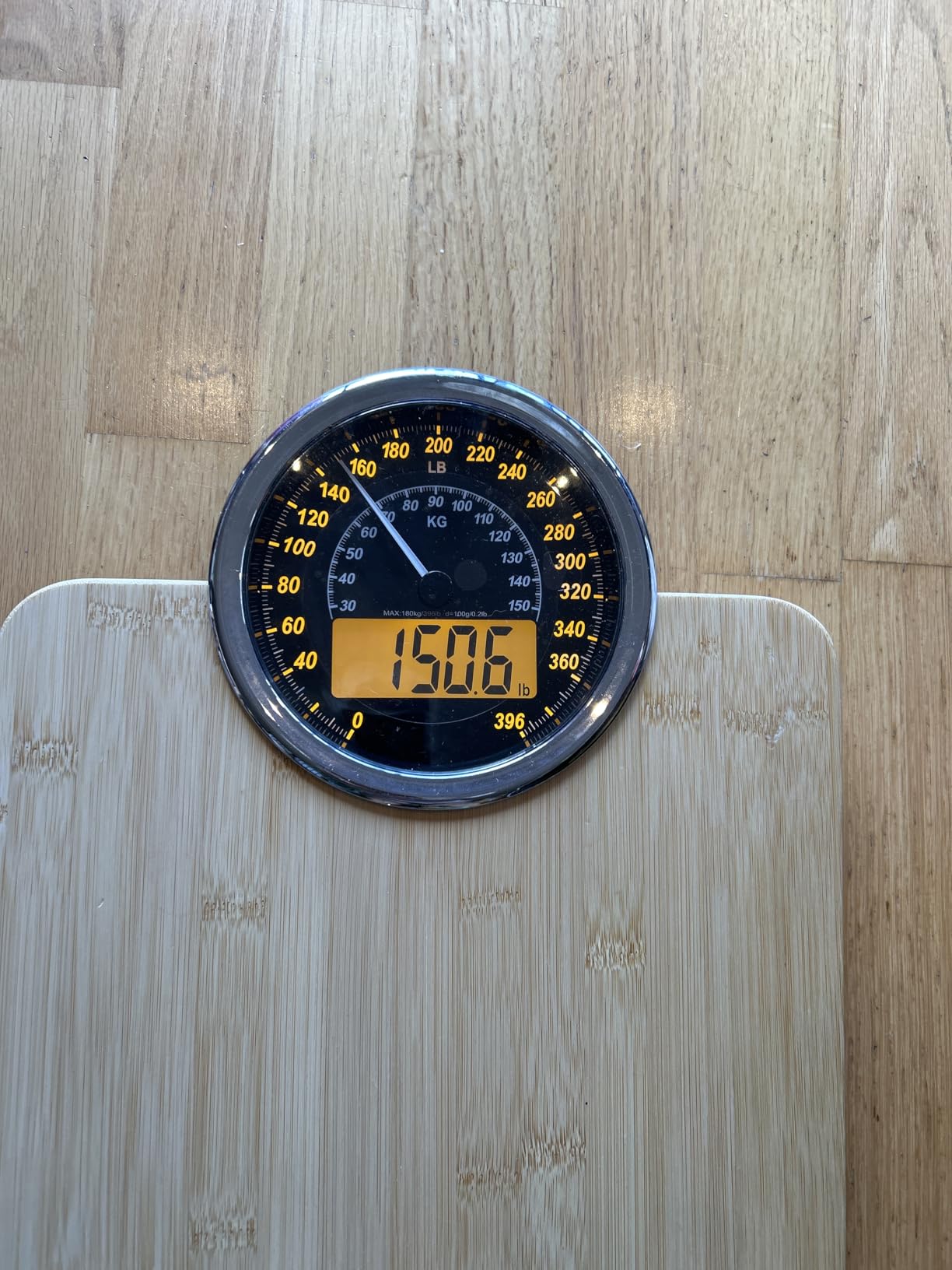 Adamson Hybrid 2-in-1 Analog & Digital Weighing Scale for Body Weight up to 400lbs - Thick Tempered Glass - Extra Large Display - Easy to Read Digital Bathroom Scale - New - Customer Photo 1