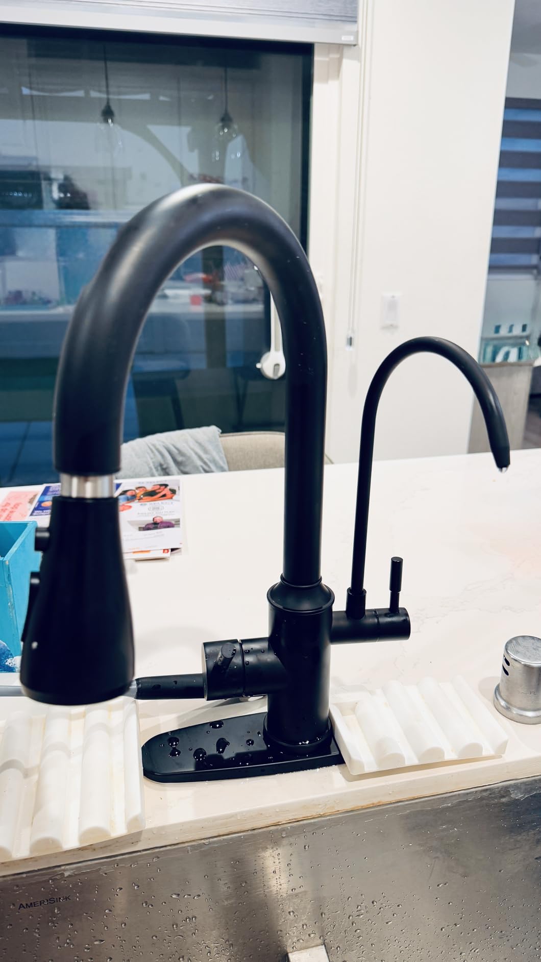 APPASO Touchless Kitchen Faucet, Brushed Nickel Stainless Steel Motion Sensor Sink Faucets with Soap Dispenser and Pull Down ABS Sprayer 3 Modes, Activated Hands Free Faucet for Sink - Customer Photo 1