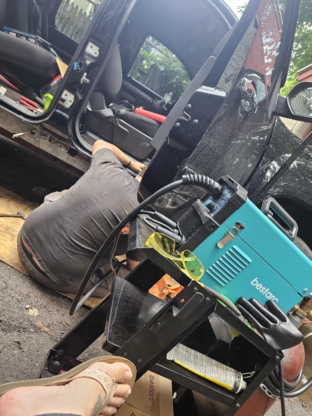 145Amp MIG Welder, 110V 220V Flux Core MIG/Lift TIG/Stick 4 in 1 Welder Machine, Large LED Display Welding Machine, IGBT Inverter bestarc Welder MIG145 Gas Gasless Synergy MIG Welder - Customer Photo 2