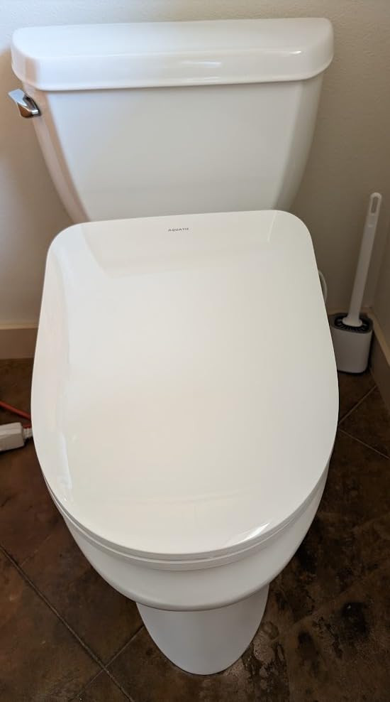 Auto Open Close Bidet Toilet Seat, Elongated with Endless Warm Water, Seat Heating, Night Light, Warm Air Dryer, Advanced Bidet Attachment for Toilets - Customer Photo 1