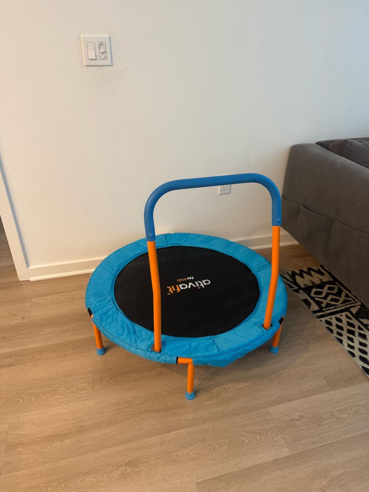 Ativafit 36inch Mini Toddler Trampoline for Kids Ages 2-6 Indoor Outdoor Folding Small Rebounder Trampoline with Foam Handle Safety Padded Cover Fun for Kids - Customer Photo 1