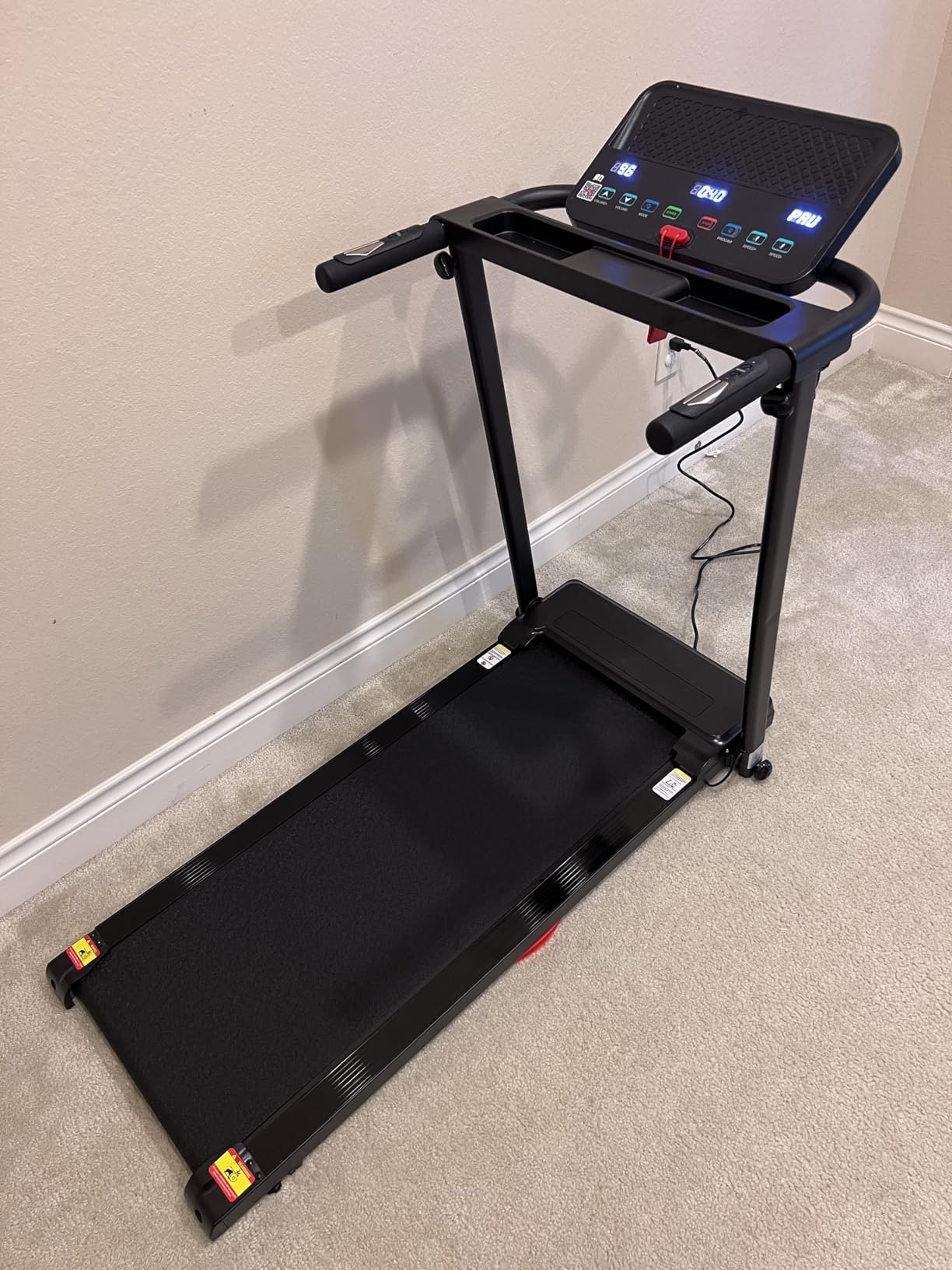 Treadmills for Home, 15% Incline Treadmill, Folding Treadmill Filpped Screen and Heart Rate Sensor, 3.0HP Quiet Brushless Dual Cushion System, 300lbs Weight Capacity - Customer Photo 2