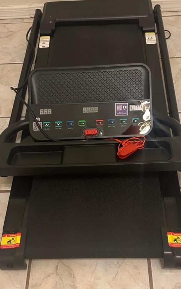 LONTEK Treadmills for Home, 15% Incline Treadmill, Folding Treadmill Filpped Screen and Heart Rate Sensor, 3.0HP Quiet Brushless Dual Cushion System, 300lbs Weight Capacity - Customer Photo 4