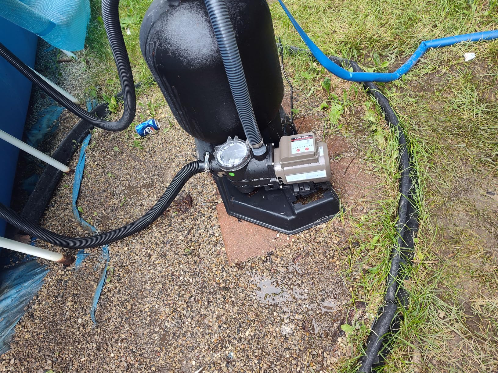 Pool Pump with Timer 2700GPH 115V Powerful Self Priming Above Ground Swimming Pool Pump 0.35HP with Filter Basket Low Noise for Pools Hot Tub Spa Water Circulation - Customer Photo 1