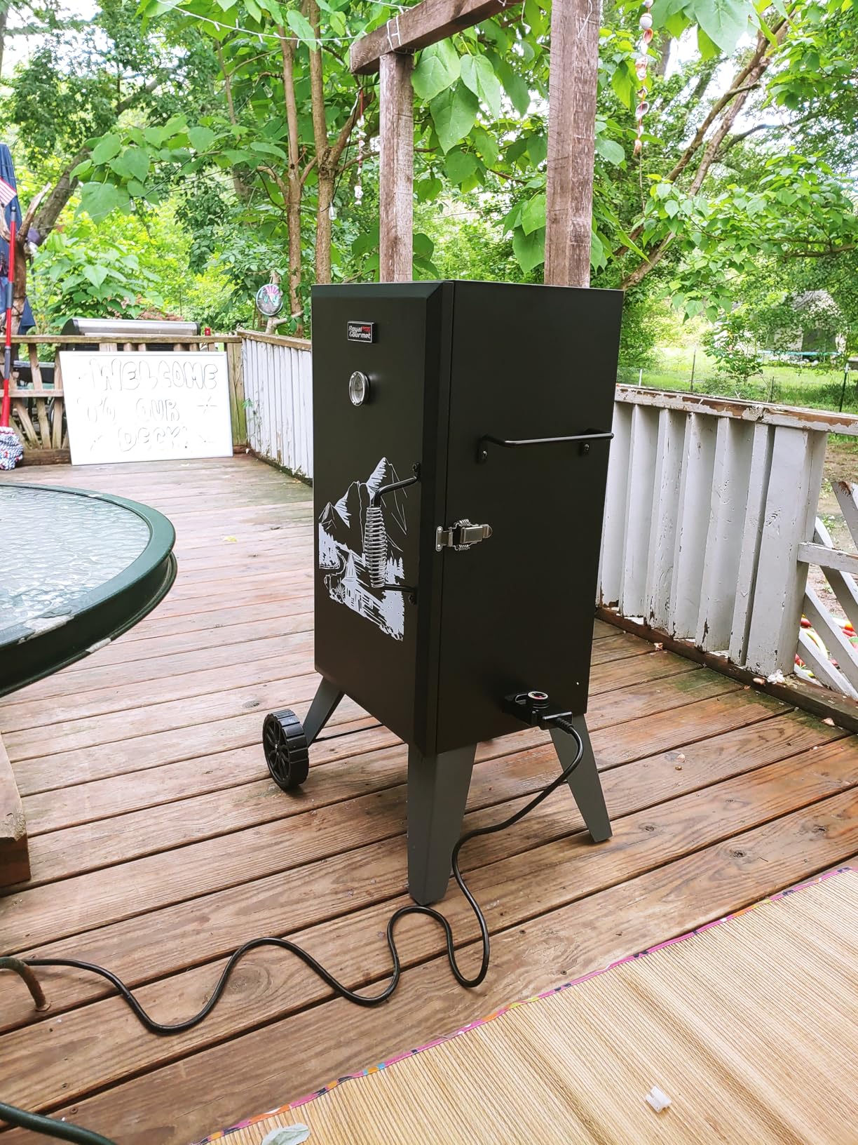 Royal Gourmet SE2805 28-Inch Analog Electric Smoker with 3 Cooking Grates, Outdoor Smoker with Adjustable Temperature Control & 454 Sq. In. Cooking Area for Outdoor Backyard BBQ, Black - Customer Photo 2