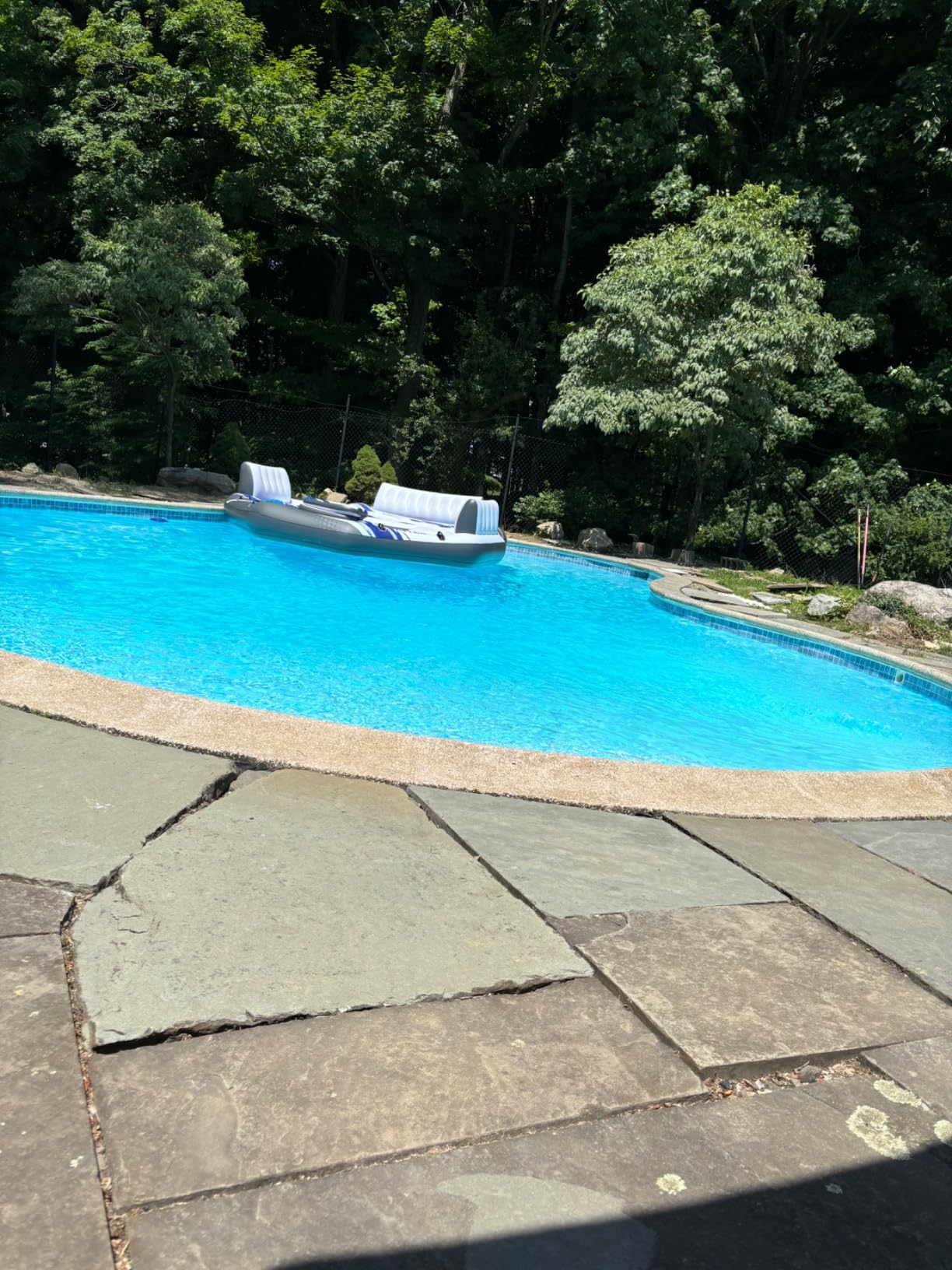 Olympic Pool Paint - Optilon - Blue Ice - 1 Gallon - Synthetic rubber-base swimming pool paint - value quality enamel for synthetic and chlorinated rubber, bare plaster and concrete pools. - Customer Photo 1