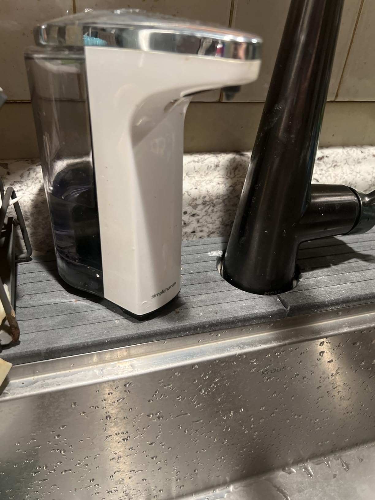 simplehuman 9 oz. Touch-Free Automatic Rechargeable Sensor Pump, Brushed Stainless Steel, New - Customer Photo 1