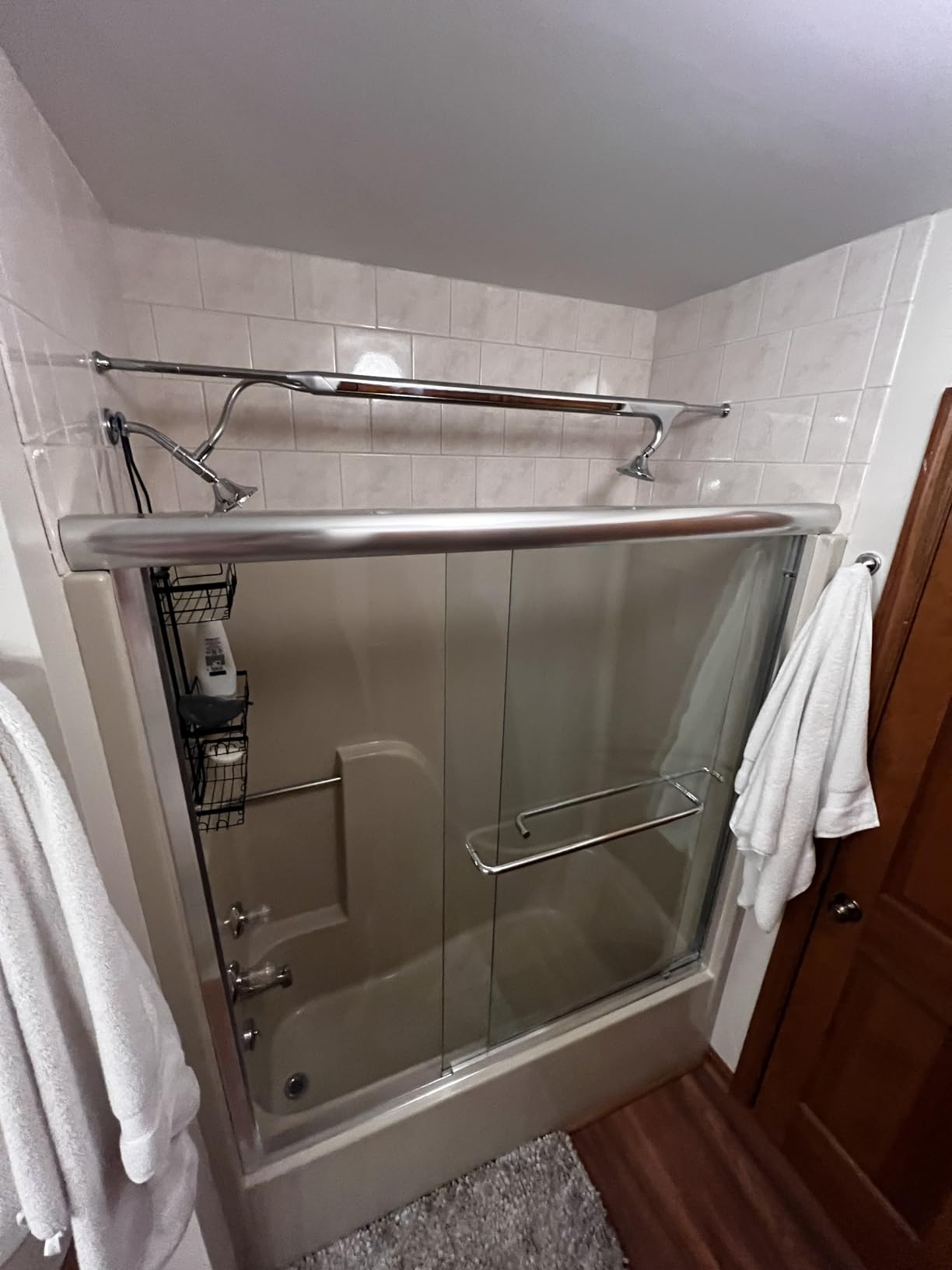 BOONA Original Tandem Shower as Seen on Shark Tank | Dual Shower Head for Couples | Spa-Like Water Pressure, Rainfall & Swedish Massage Settings | Easy Install, Midnight Black - Customer Photo 3