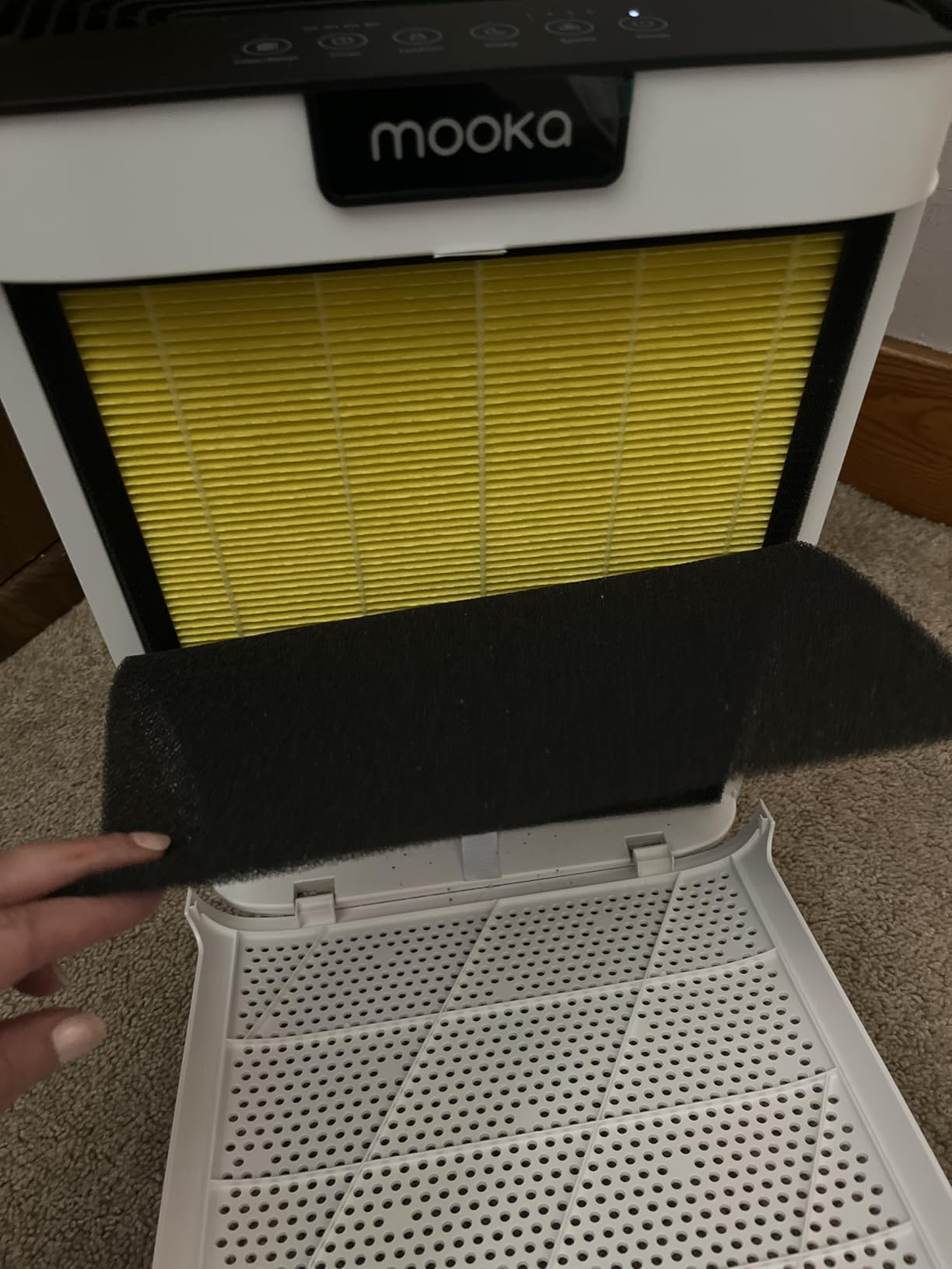 Air Purifiers for Home Large Room 2200 Ft² with Washable Filters, MOOKA HEPA Filter Pet Air Purifier for Bedroom with Fragrance, Air Cleaner for Smoke Dust Pollen Pets Hair Odor, KJ190L White - Customer Photo 1