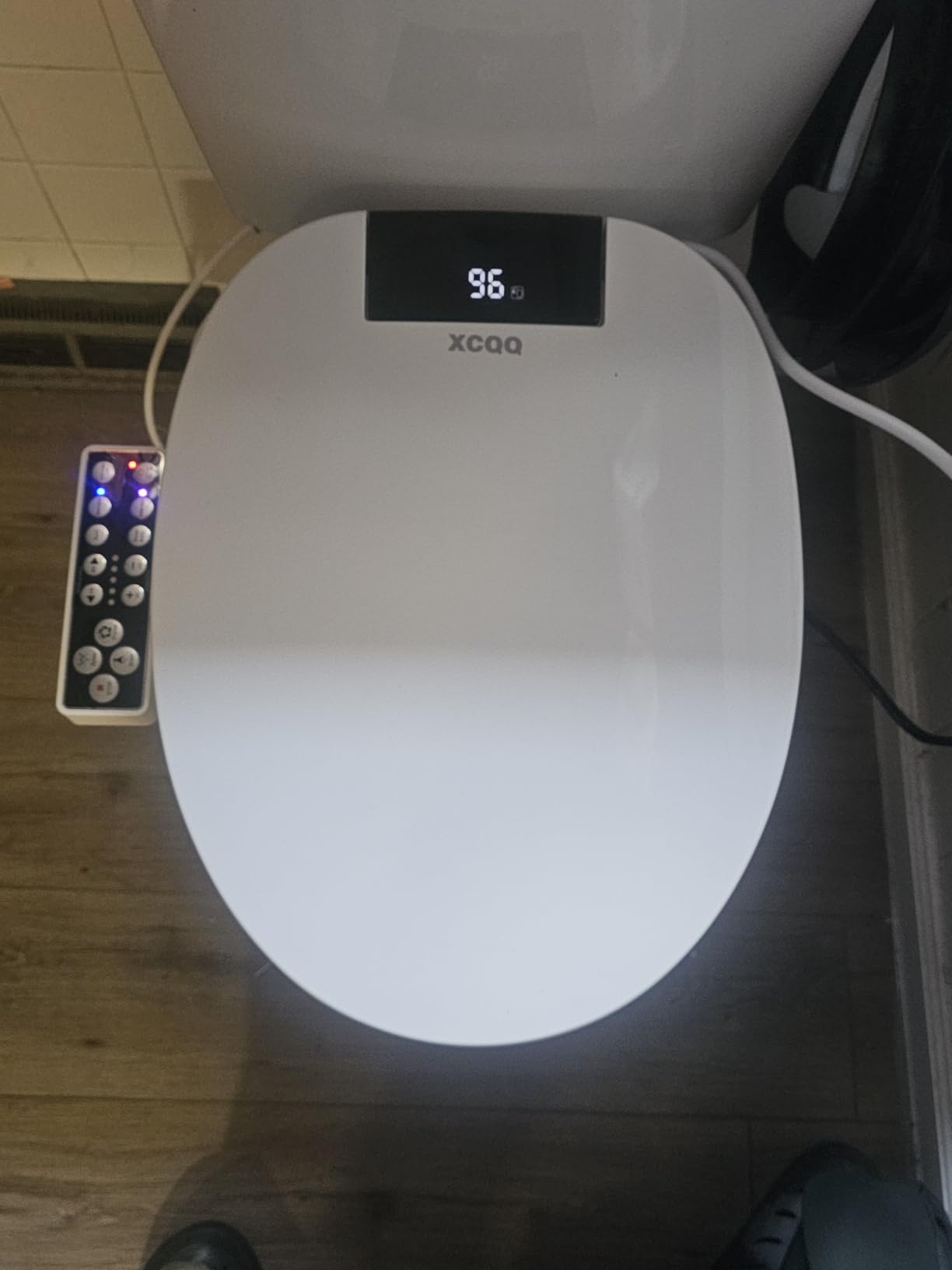 Bidet Toilet Seat Elongated, Unlimited Warm Water, Heated Toilet Seat, Warm Air Dryer, Rear and Feminine Washing, Soft Closed Toilet Lid, Night Light, Smart Toilet Seat with Bidet Requires Outlet - Customer Photo 1