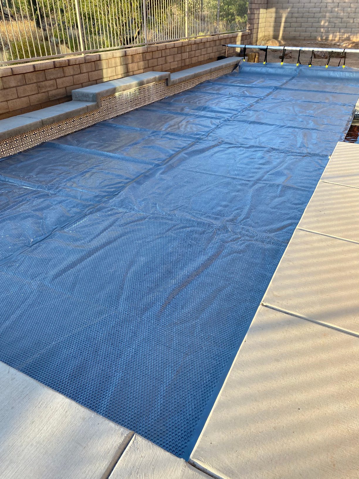 VINGLI Pool Cover Reel Set Pool Solar Cover Reel for Inground Swimming Pool, Aluminum Solar Swimming Inground Cover Blanket Reel (Upgrade) (21 Feet) - Customer Photo 2