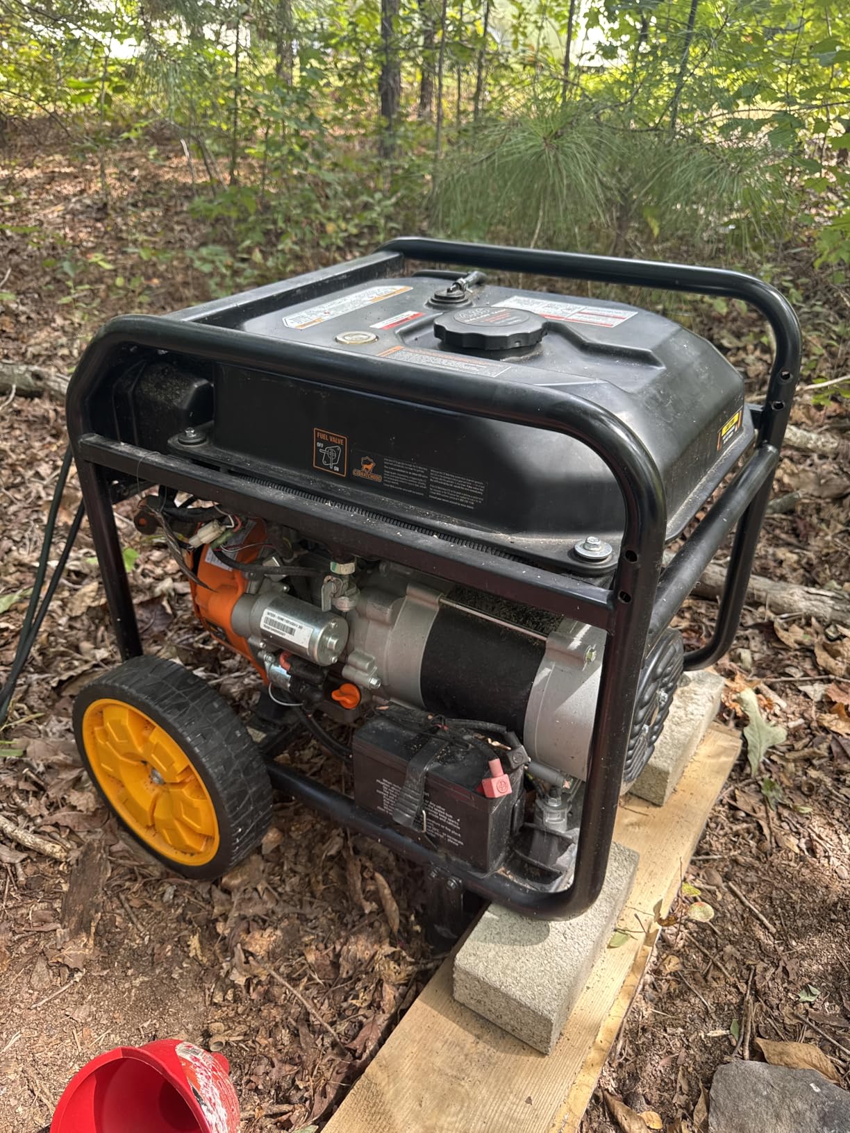 WEN 5,600-Watt Dual Fuel Portable Generator with Wheel Kit, Electric Start, and CO Watchdog (DF5600X) - Customer Photo 1