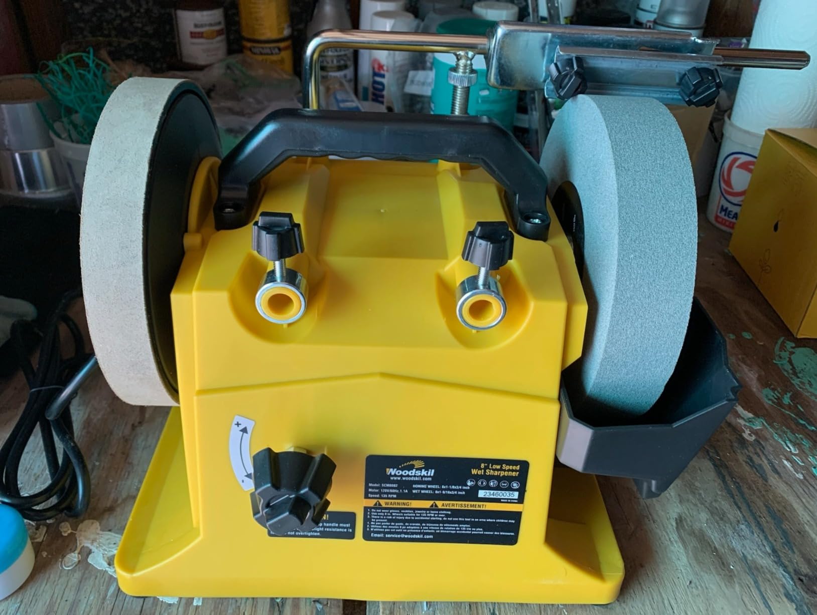 Digital Display 8 Inch Variable Speed Bench Grinder, 3/4HP 5.0 Amp Power Bench Grinder - Customer Photo 1