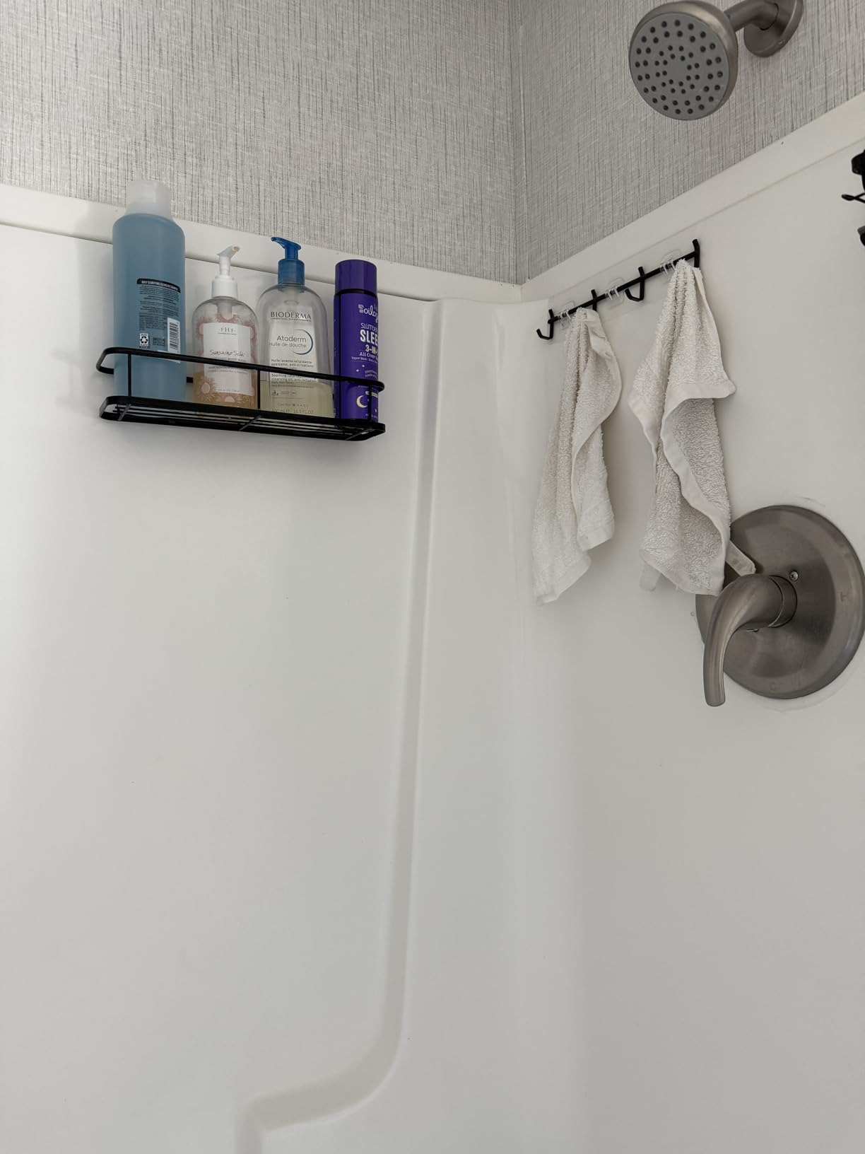 YASONIC Shower Caddy, 100% Rustproof Shelves for Inside Shower, No Drilling Bathroom Organizers and Storage, 6 Pack Large Capacity Bathroom Caddy for Kitchen & Home Decor - Customer Photo 2
