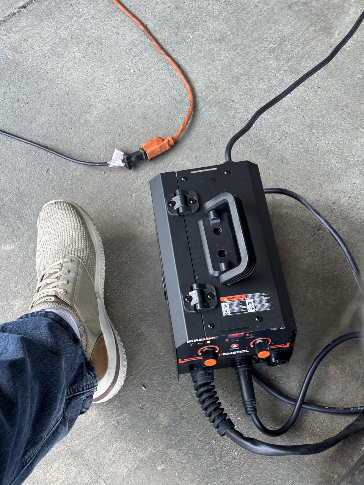 MIG Welder,2 in 1 Flux core/Stick Welder,130Amp 110V Gasless MIG Welding Machine with Synergy IGBT Inverter Welder Portable Wire Feed Welder - Customer Photo 1