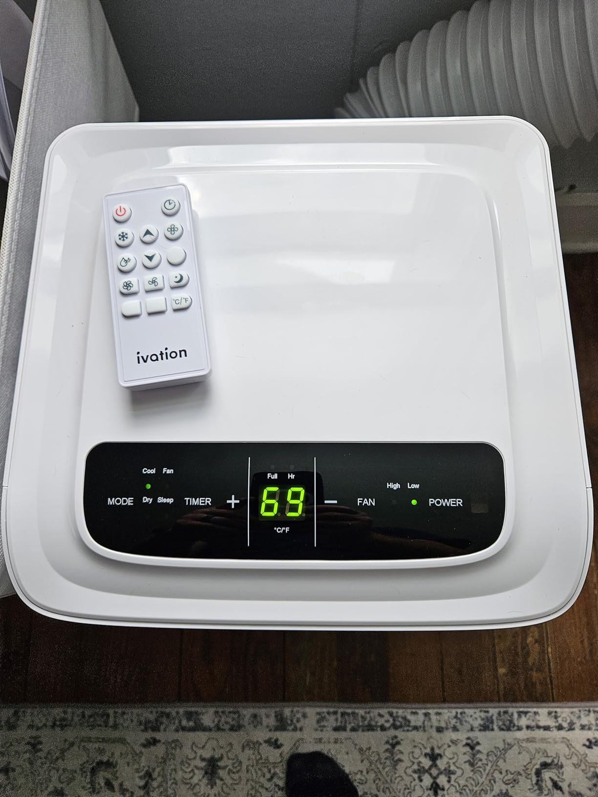 Ivation 9000 BTU Compact Portable Air Conditioner, Smallest AC Unit with Powerful Cooling, Multi-Speed Fan, Dehumidifier, Sleep Mode, Built-In Timer, Remote Control, Washable Filter, Wheels & Handle - Customer Photo 1