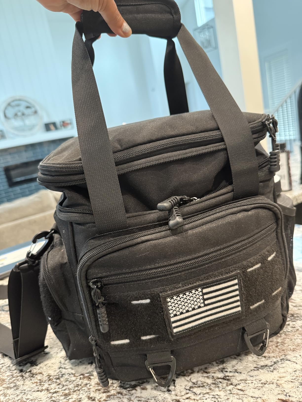 Expandable Tactical Lunch Box, Large Insulated Lunch Cooler Bag Heavy Duty Leakproof Lunch Pail for Men Adults Work Office Outdoor Picnic Trips,16L,Black - Customer Photo 1