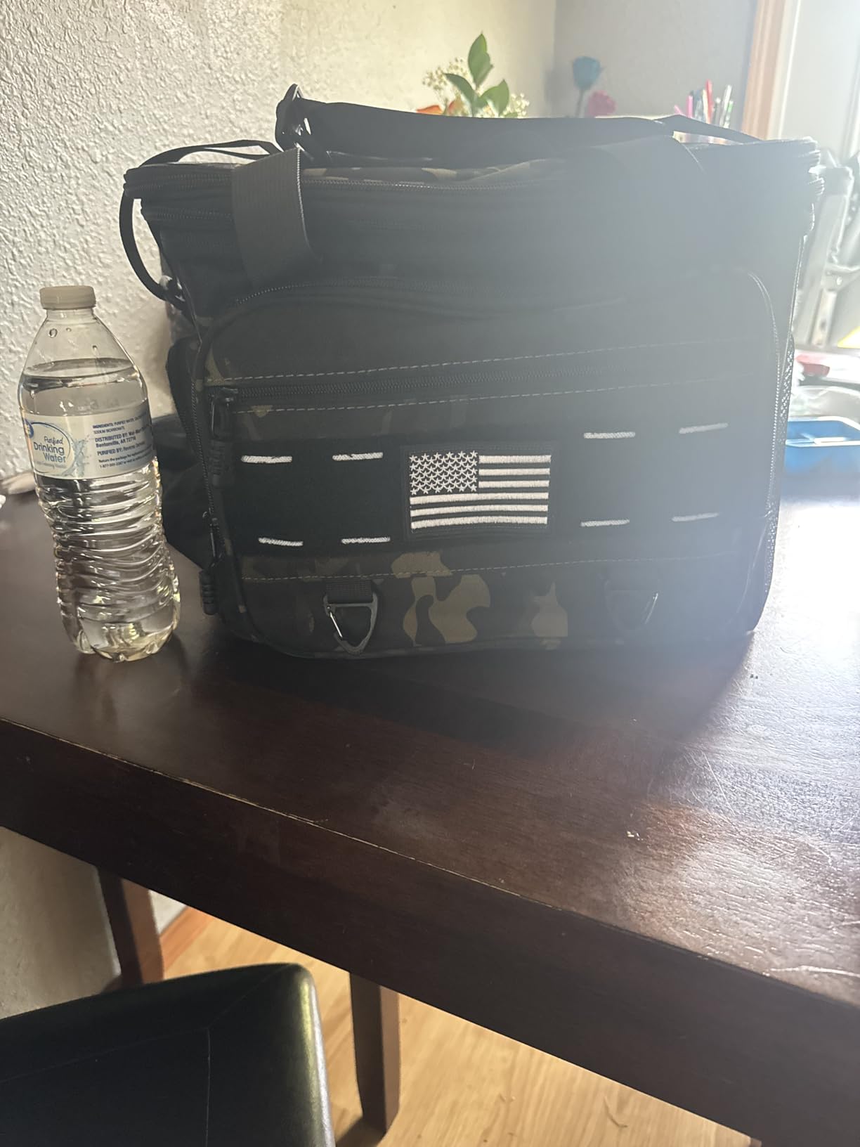 Expandable Tactical Lunch Box, Large Insulated Lunch Cooler Bag Heavy Duty Leakproof Lunch Pail for Men Adults Work Office Outdoor Picnic Trips,16L,Black - Customer Photo 2