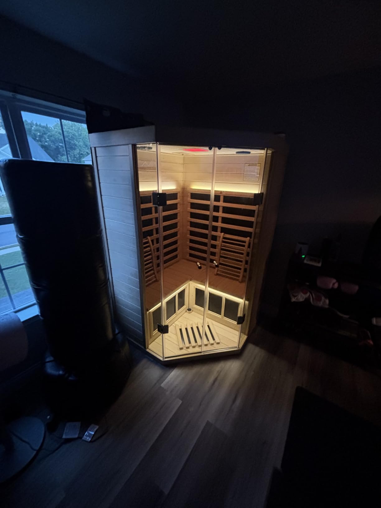 2-3 Person Ultra Low EMF Far Infrared Sauna with APP Control, LCD Panel Control, Chromotherapy Lamp - Customer Photo 1