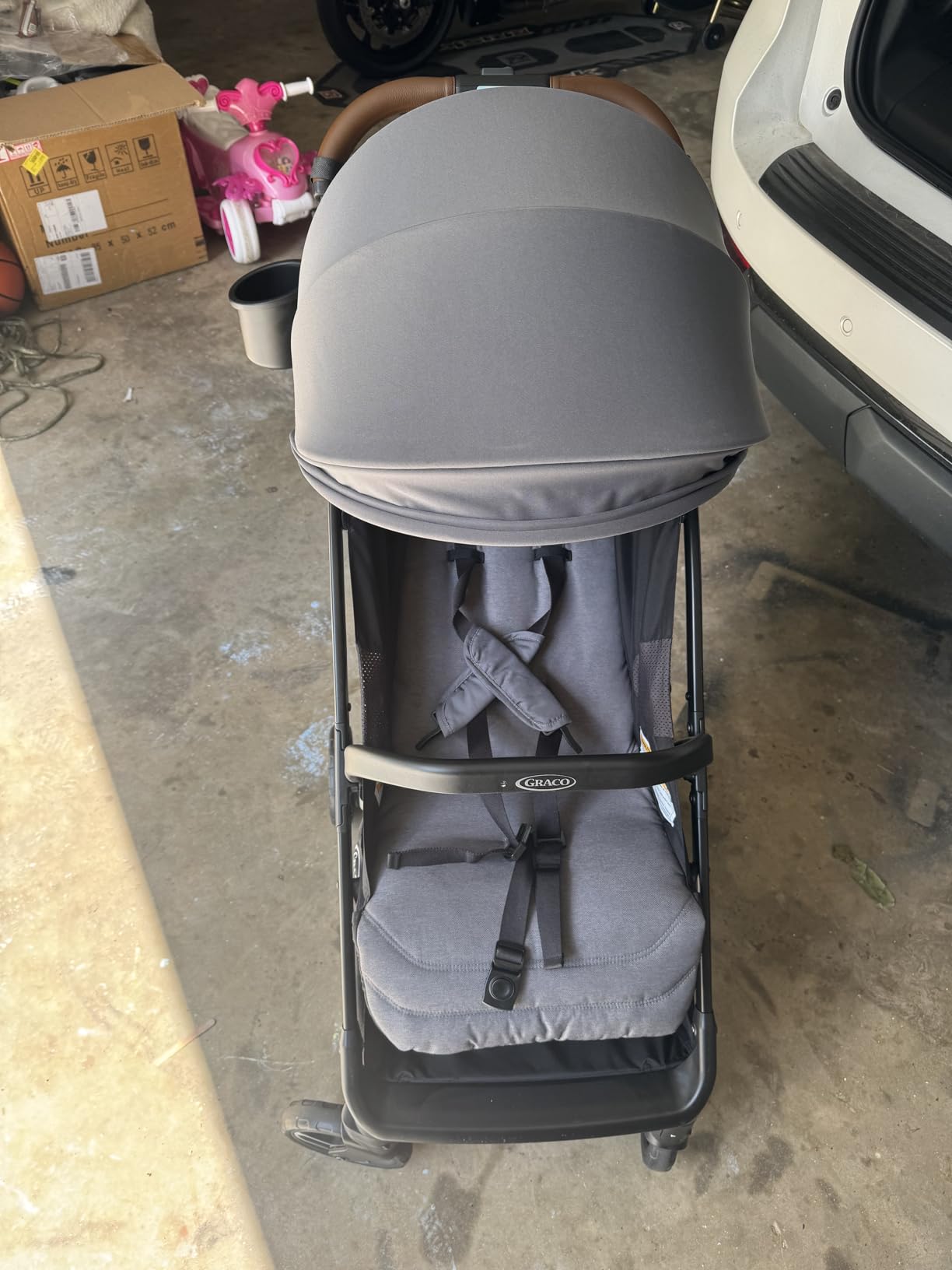 Graco Ready2Jet Compact Stroller – Overhead Friendly Compact Travel Stroller with Automatic Fold, Kingston - Customer Photo 1