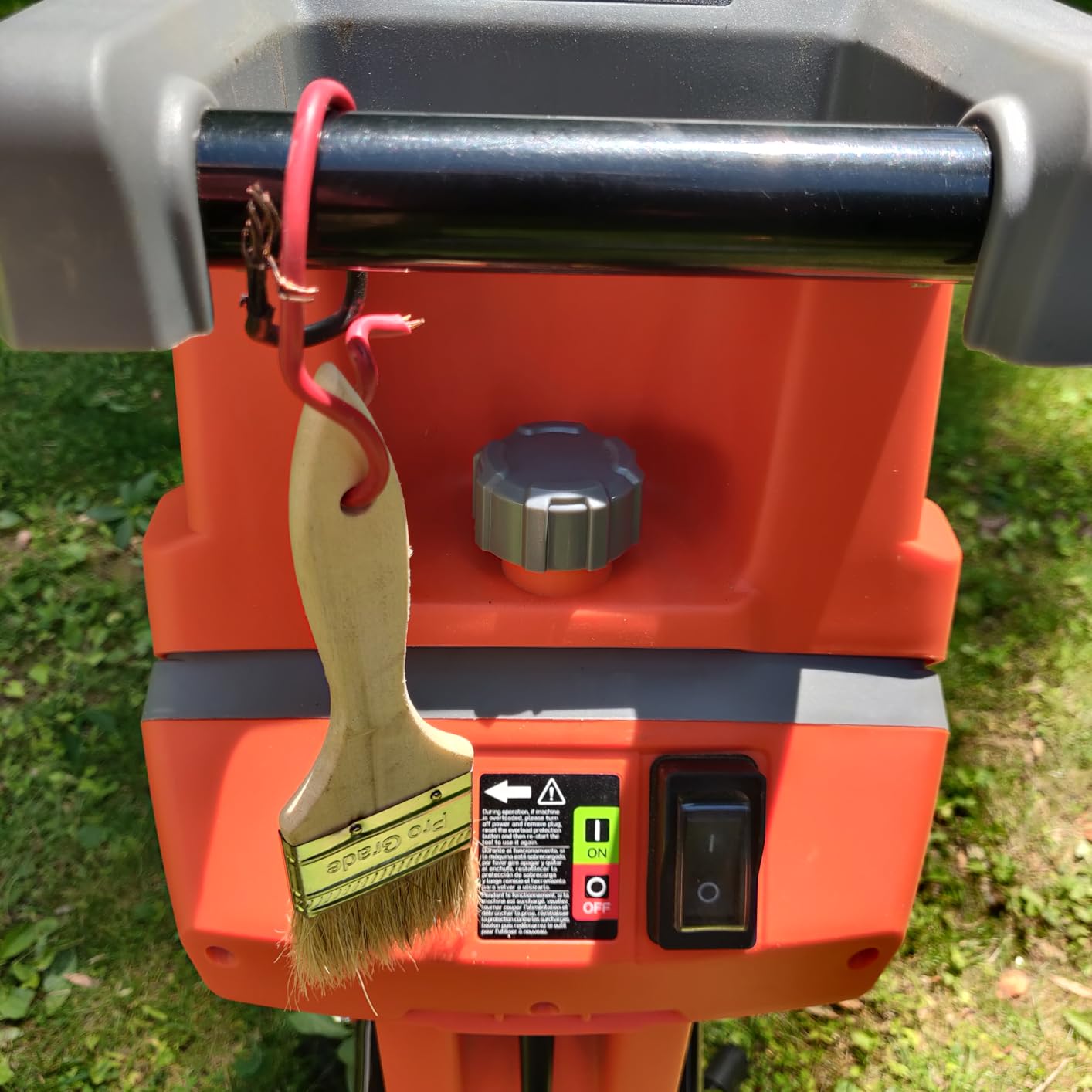 PROYAMA 15 - Amp Electric Wood Chipper, Corded Shredder with Collection Bag and Push Stick, Double Sided Blade System, Auto Shut - Off, 1.7 Inch Cutting Capacity for Leaves, Grass, Clippings - Customer Photo 1