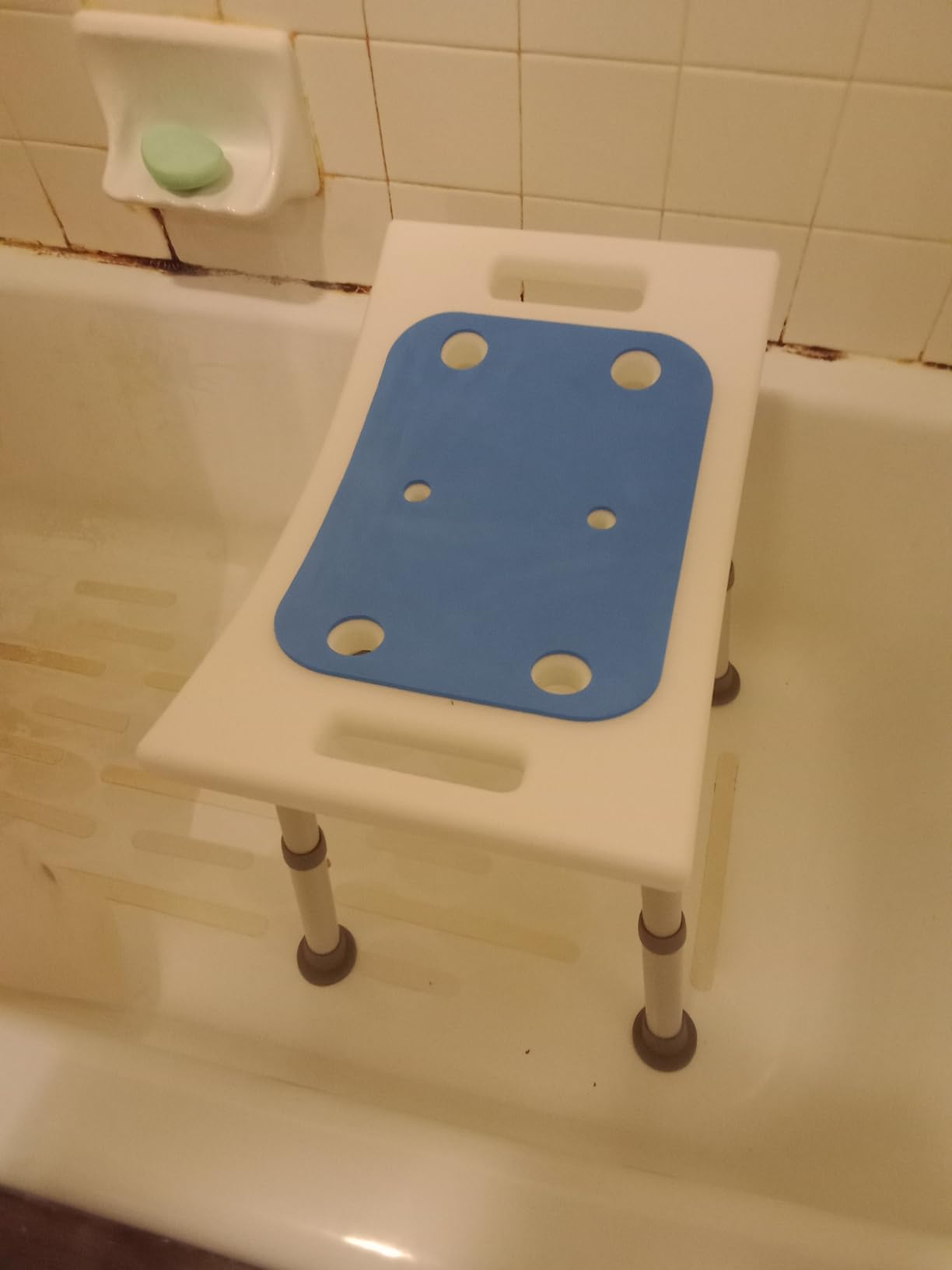 Dr.Kays Shower Chair for Inside Bathroom 350 lbs Shower Stool with Adjustable Height, Portable Heavy-Duty Bath Bench Padded Seat for Inside Tub Bathroom Chair for Elderly and Disabled FSA/HSA Eligible - Customer Photo 1