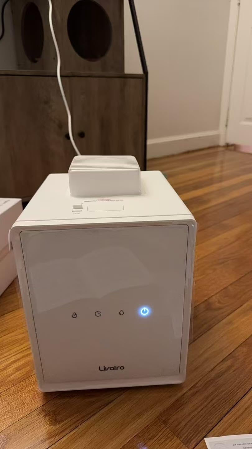 3L Stainless Steel Warm Mist Humidifier with Easy Clean and Warm Steam Function, Healthy Air Mist Humidifiers for Bedroom Living Room, with Sleep Mode and Auto-off Setting - Customer Photo 1