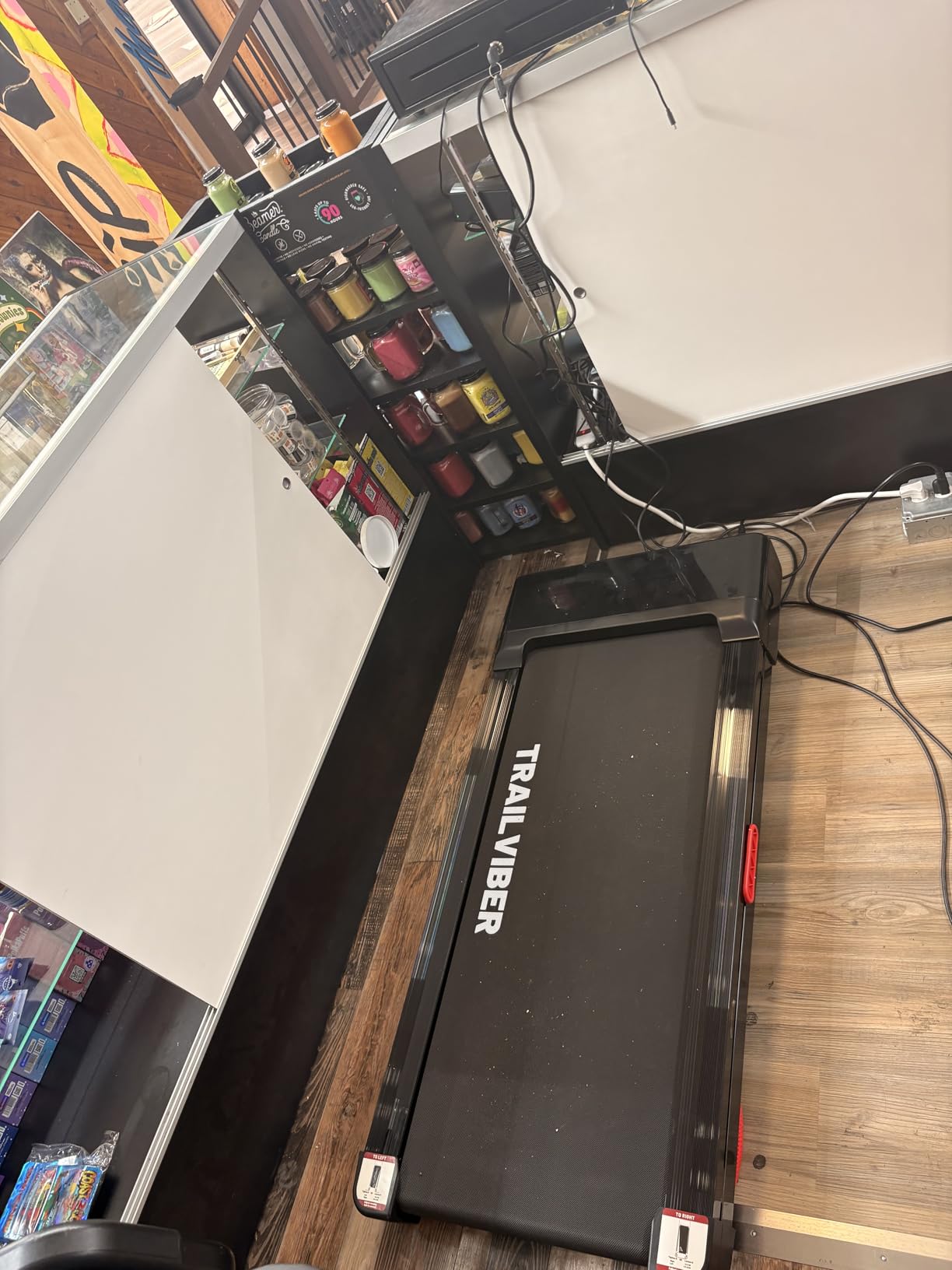Walking Pad Treadmill with 12% 9-Level Auto Incline, 450 lbs Capacity RGB LED Screen, Bluetooth Speaker Under Desk Treadmill, Compact Treadmills for Home Hiking - Customer Photo 1