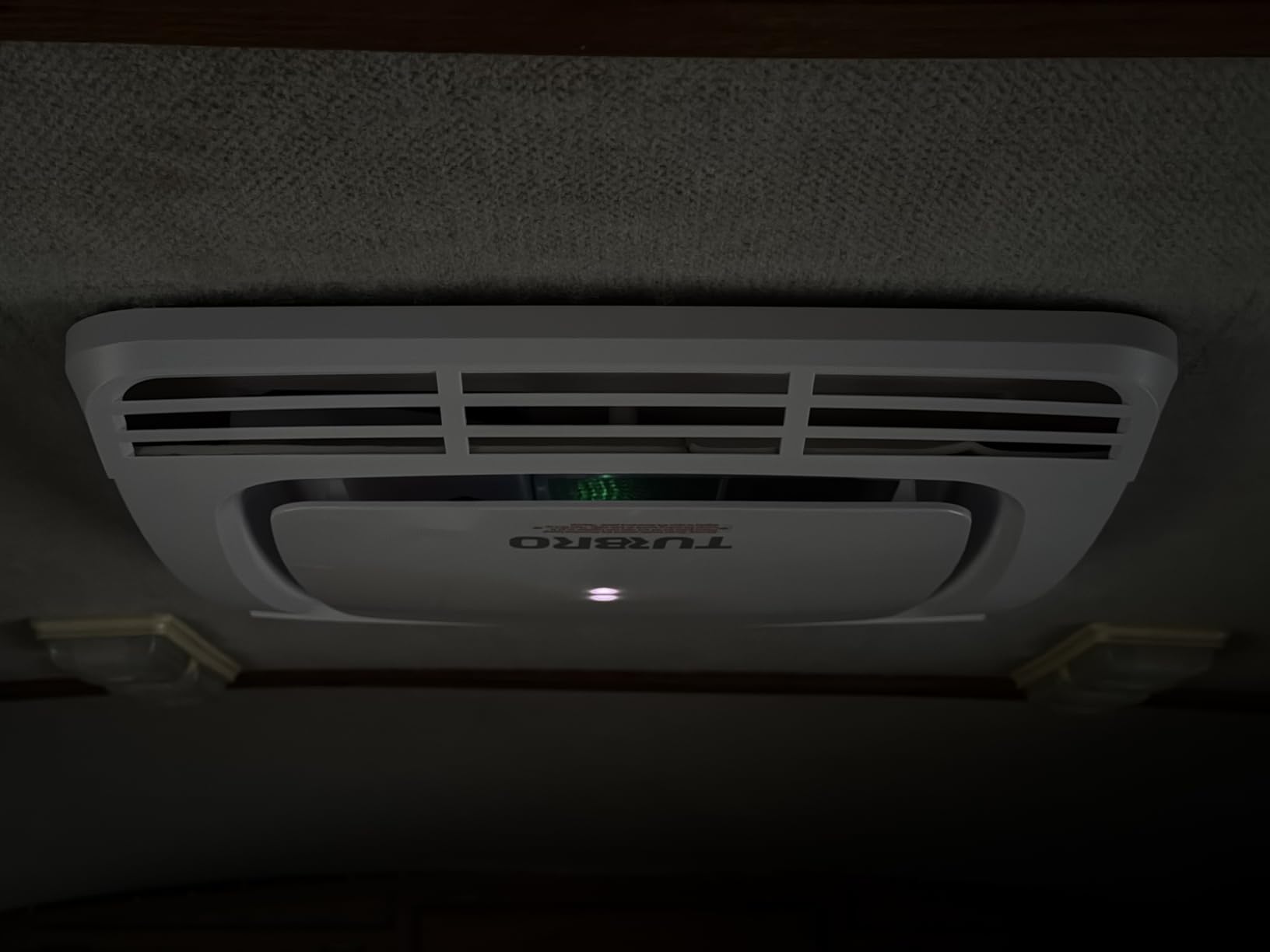 TURBRO RV Air Conditioner, 15,000 BTU Cooling with 1,500W Electric Heating, Non-ducted Rooftop Unit with Lift Handles, Ceiling Assembly with Atmosphere Lamp, 115V AC, Remote and WiFi-Controlled, White Customer Review TURBRO RV Air Conditioner, 15,000 BTU Cooling with 1,500W Electric Heating, Non-ducted Rooftop Unit with Lift Handles, Ceiling Assembly with Atmosphere Lamp, 115V AC, Remote and WiFi-Controlled, White - Customer Photo 1