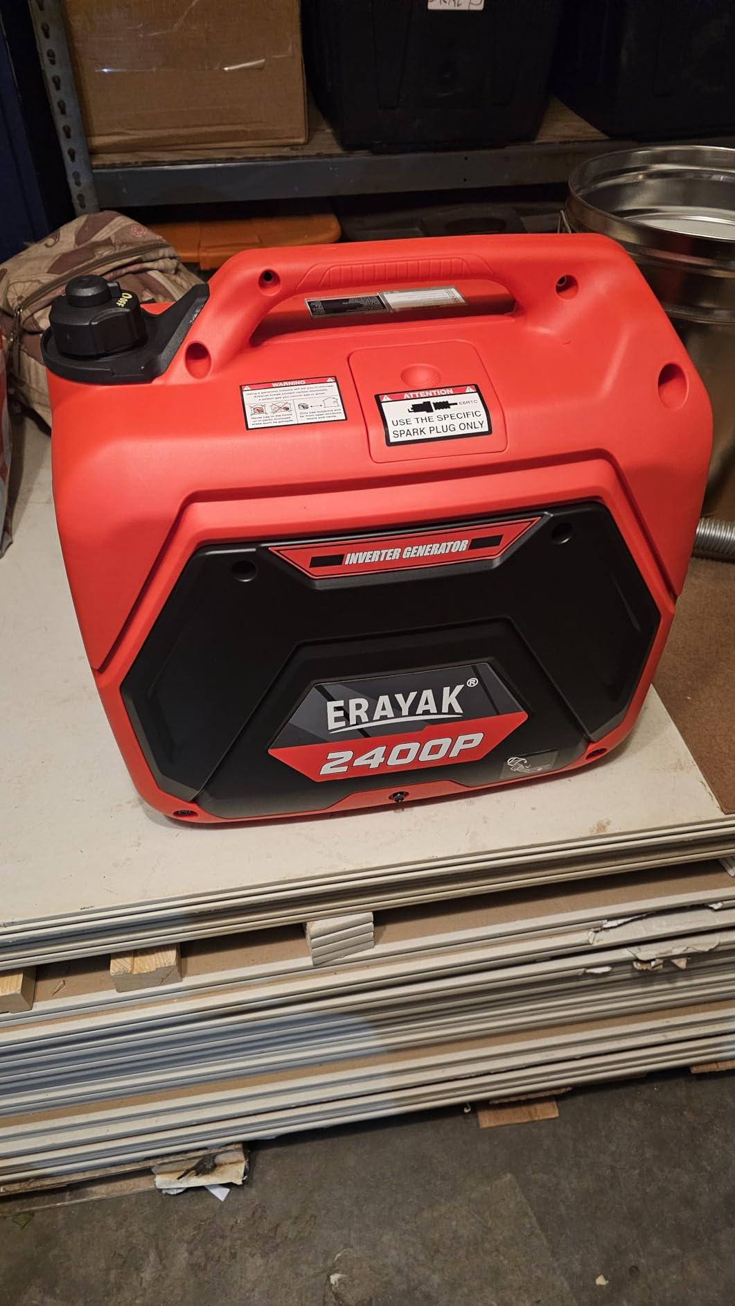 ERAYAK 4500W Portable Inverter Generator for Home Use, Super Quiet Small Generator for Camping Outdoor Emergency Power Backup, Gas Powered Engine, ECO Mode, EPA Compliant - Customer Photo 2