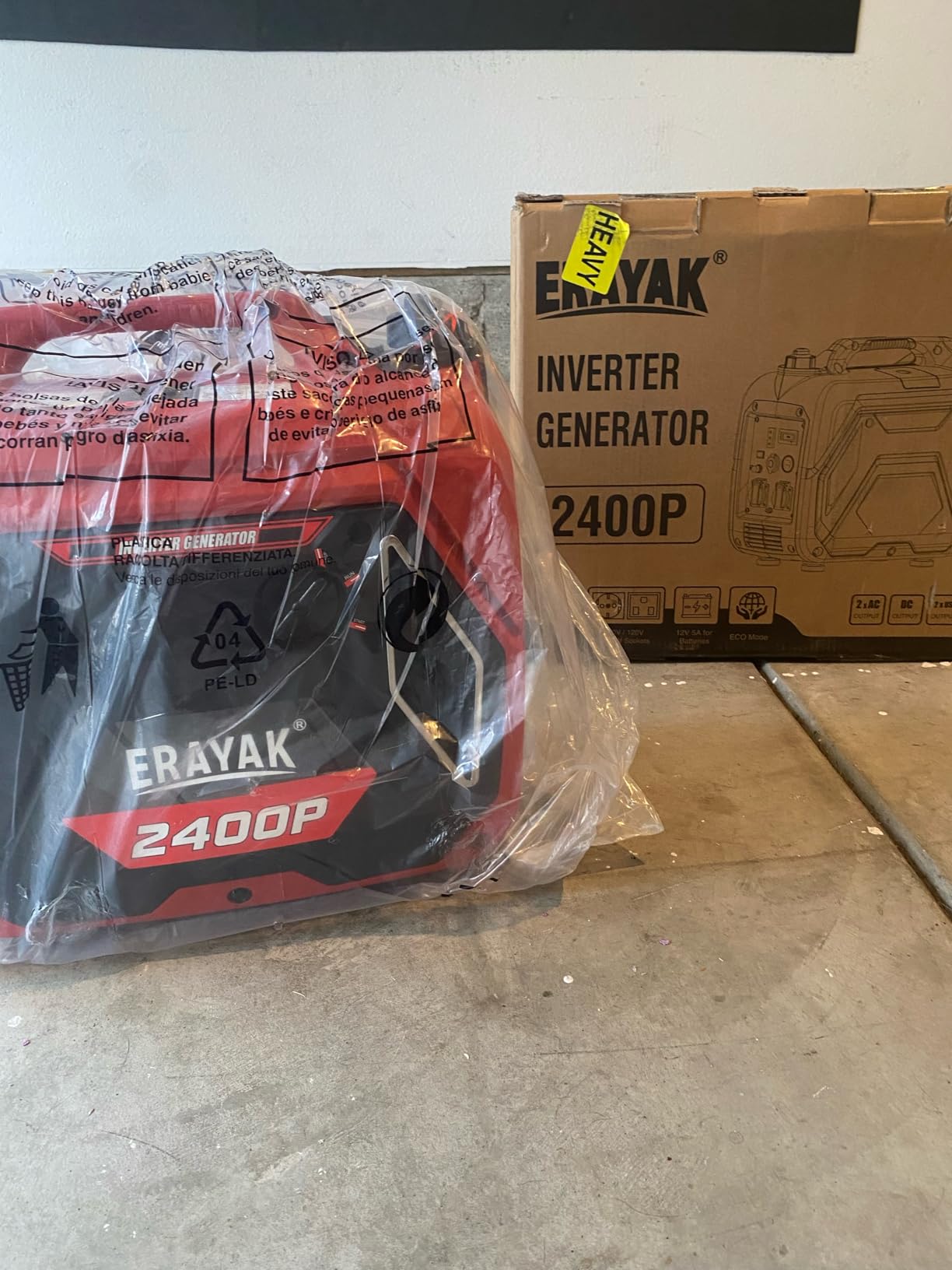 ERAYAK 4500W Portable Inverter Generator for Home Use, Super Quiet Small Generator for Camping Outdoor Emergency Power Backup, Gas Powered Engine, ECO Mode, EPA Compliant - Customer Photo 4
