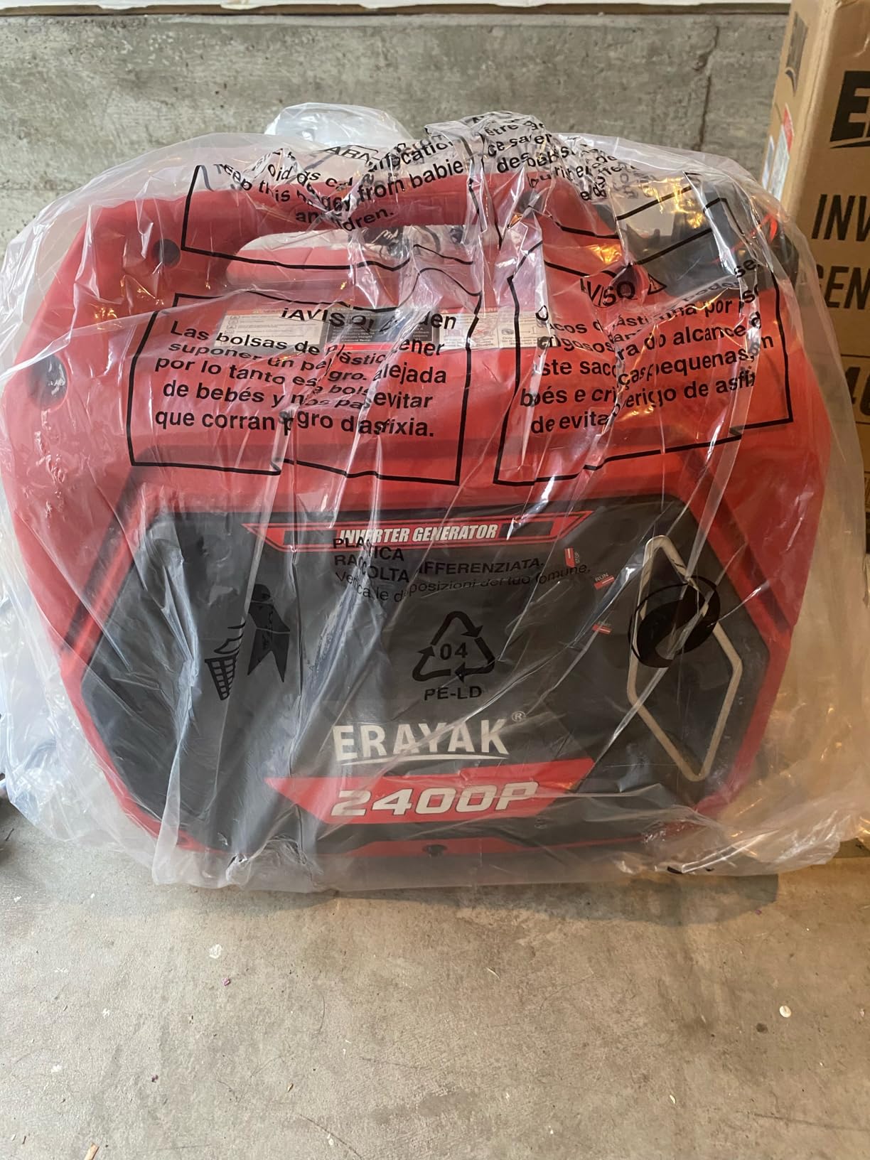 ERAYAK 4500W Portable Inverter Generator for Home Use, Super Quiet Small Generator for Camping Outdoor Emergency Power Backup, Gas Powered Engine, ECO Mode, EPA Compliant - Customer Photo 5