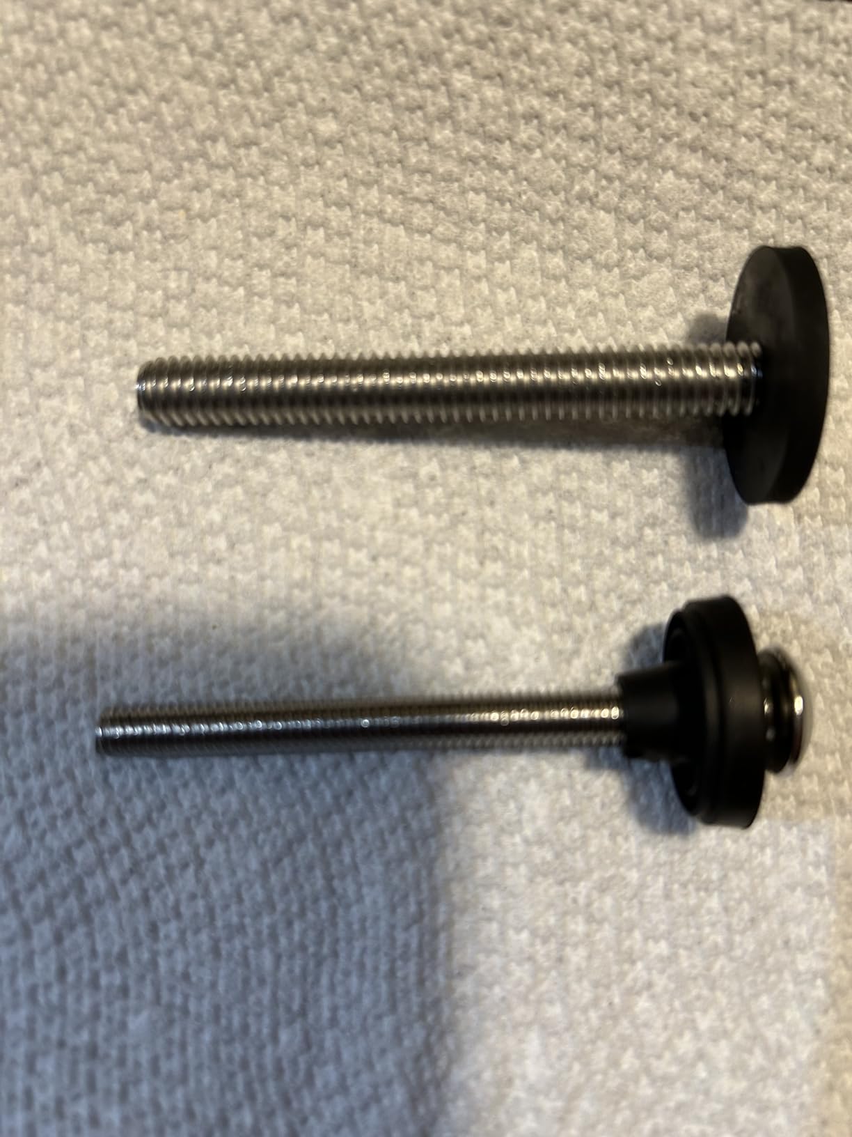 2PCS Universal Toilet Seat Bolts Kit, Heavy Duty Toilet Tank Bolts Replacement, Waterproof Stainless Steel Toilet Seat Screws and Rubber Washers Gaskets with Extra Long Nut - Customer Photo 1