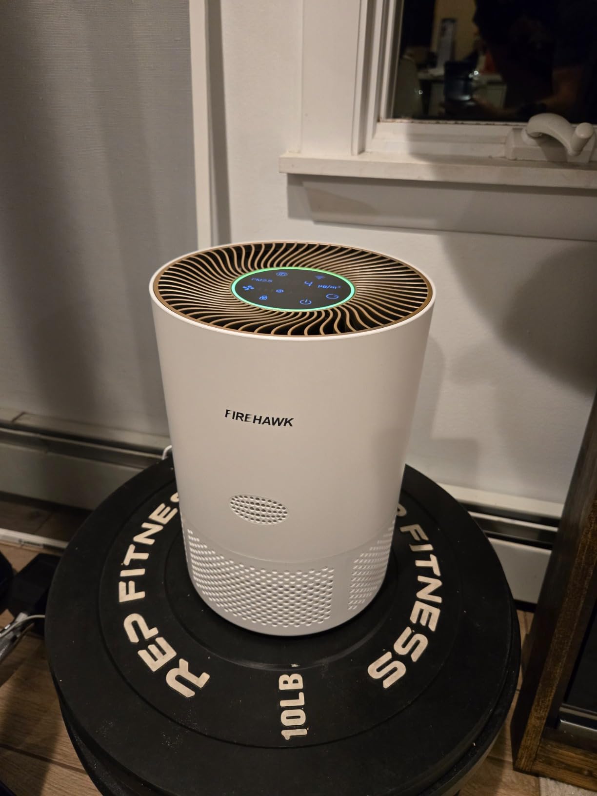 Firehawk Air Purifier for Home Large Room 2300 ft², H13 HEPA Filter, PM 2.5 Wildfire Sensor, 20dB Quiet Sleep Mode Bedroom Office, Cleaner 99.97% Dust Smoke Pollen Pets Hair, Smart WiFi - Customer Photo 1