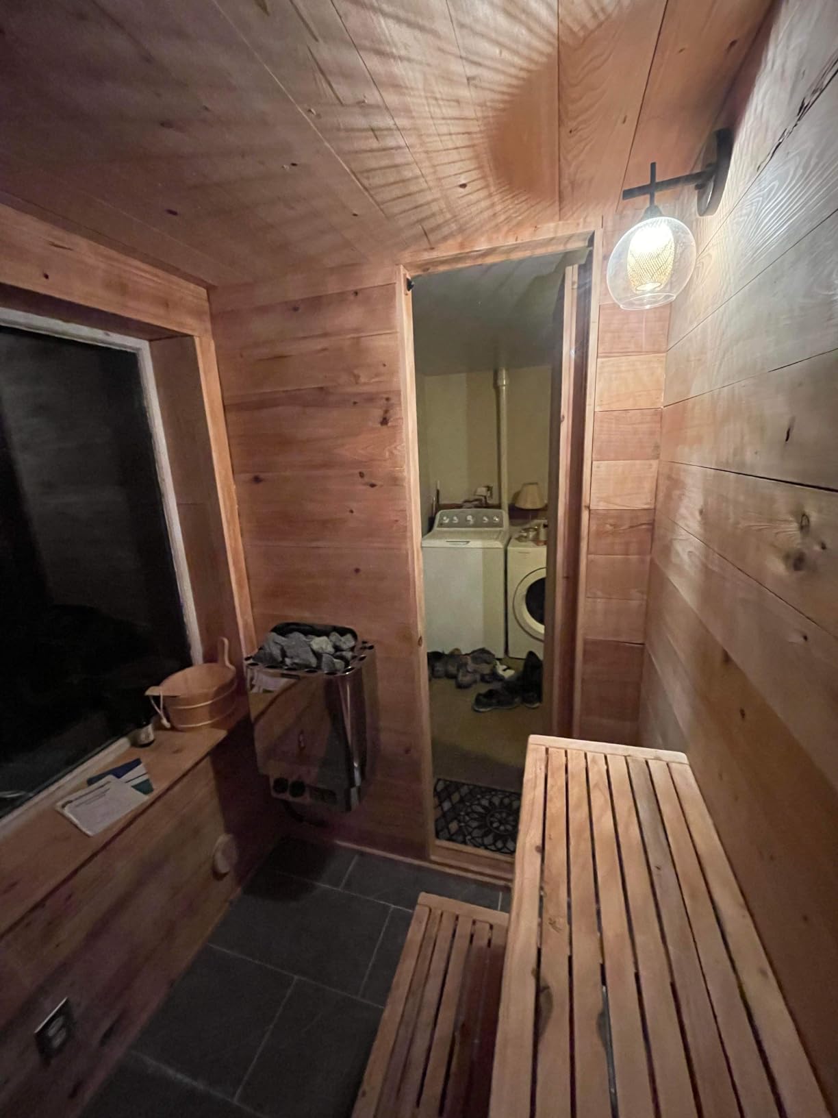 Mxmoonant Sauna Heater, 4.5KW 220V Electric Sauna Heaters Stove Dry Steam Sauna Bath for Home Hotel Spa Max. 210 Cu.ft with Sauna Hygrothermograph - Customer Photo 1