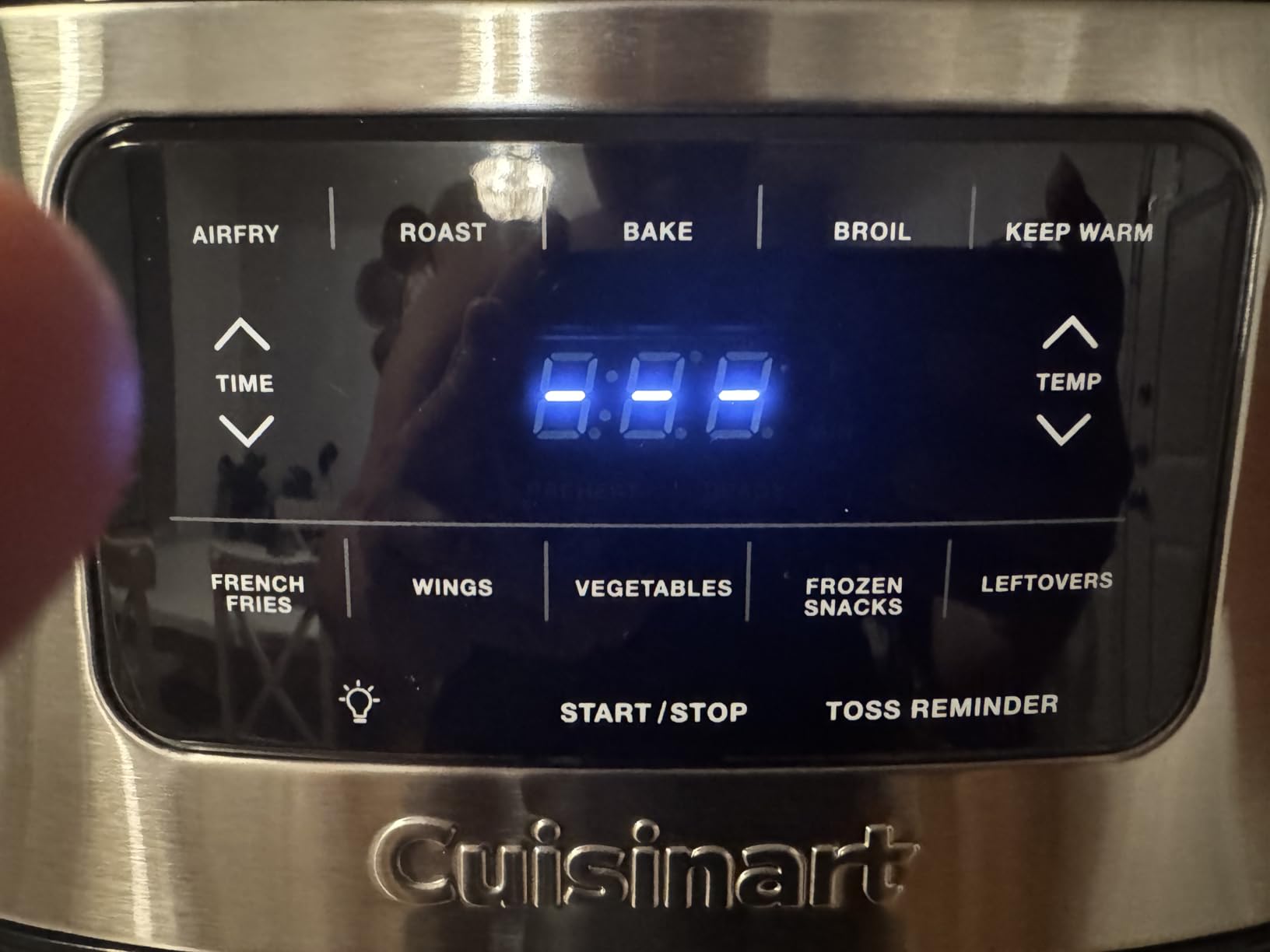Cuisinart Air Fryer, 2.6-Quart Compact Basket Fryer with 3 Cooking Functions to Air Fry, Roast, and Bake, 3 Airfryer Presets, Dishwasher-Safe Parts, AIR-80, Stainless Steel & Black - Customer Photo 1