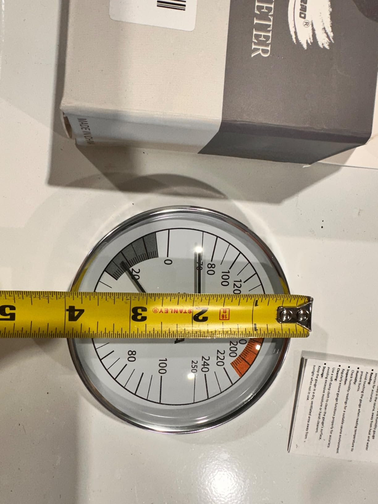 KT THERMO Sauna Thermometer 2 in 1 Fahrenheit Thermometer Hygrometer for Sauna Room, Indoor Humidity Temperature Monitor, Sauna Accessories for Infrared Steam Saunas - Customer Photo 3